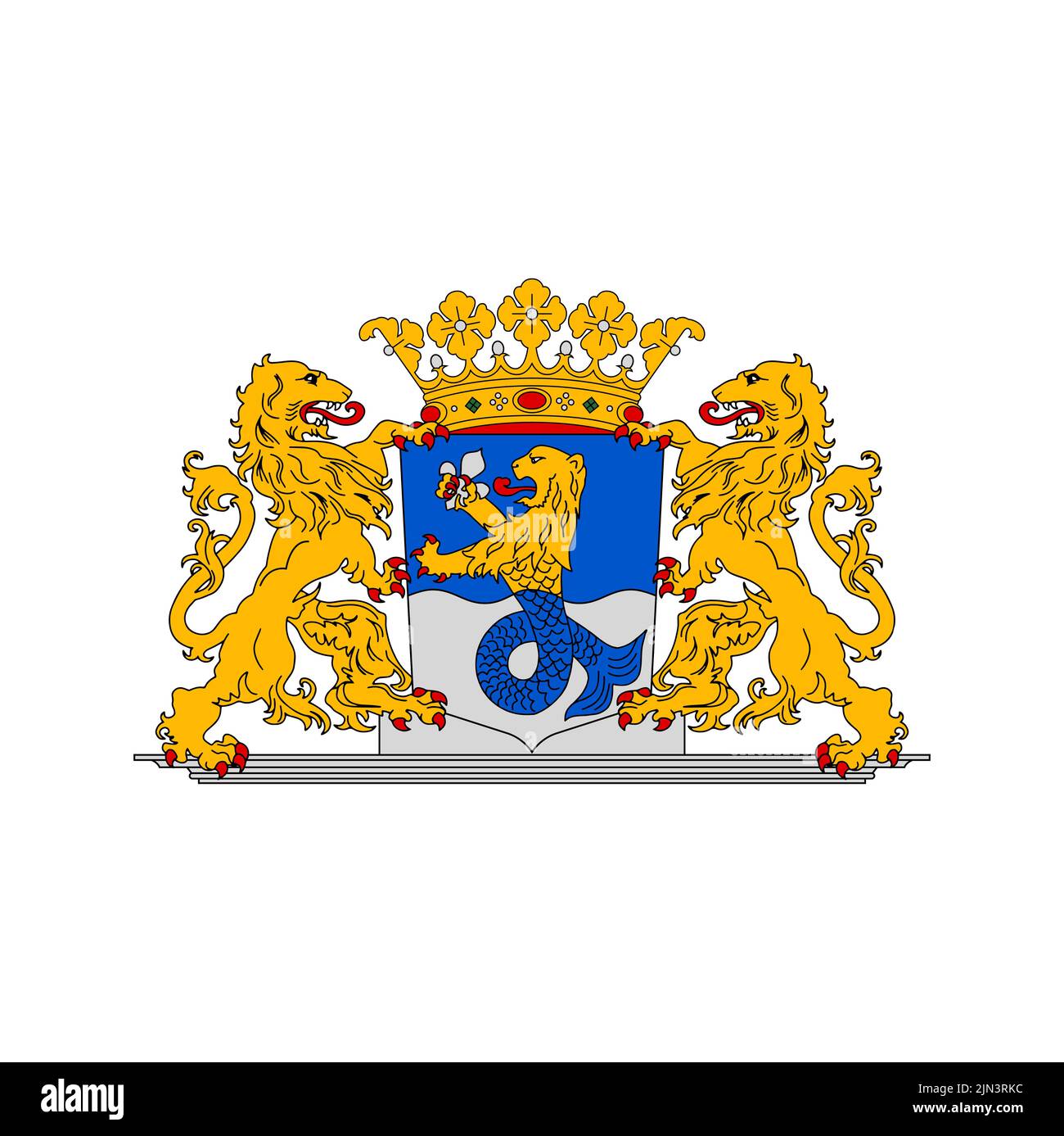 Niederlande Wappen, Provinz Flevoland Heraldik und Wappensymbol, Vektor ...