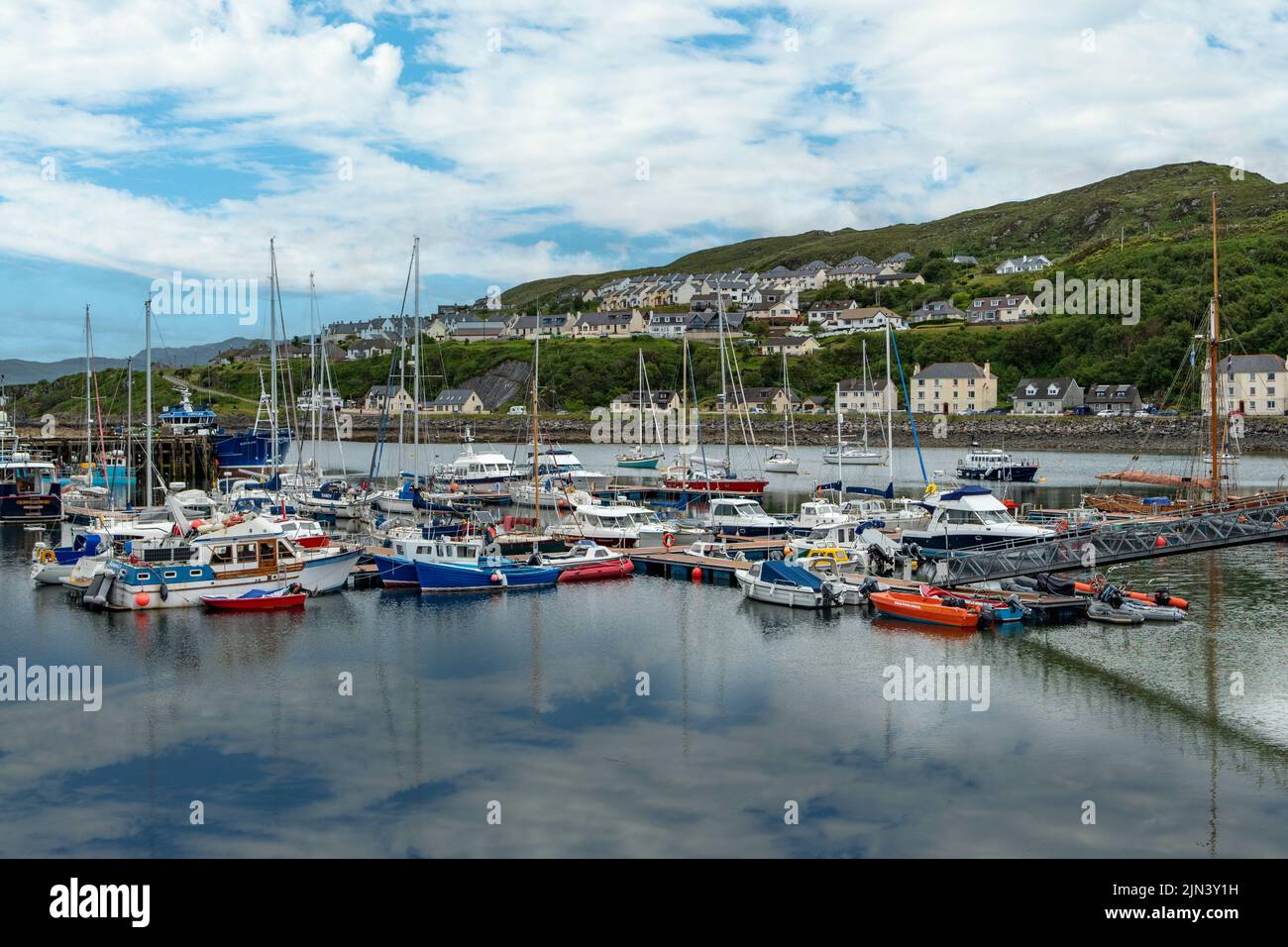 Marina in Mallaig, Highland, Schottland Stockfoto