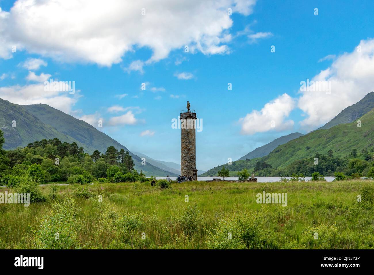 Glenfinnan Monument in Glenfinnan, Highland, Schottland Stockfoto