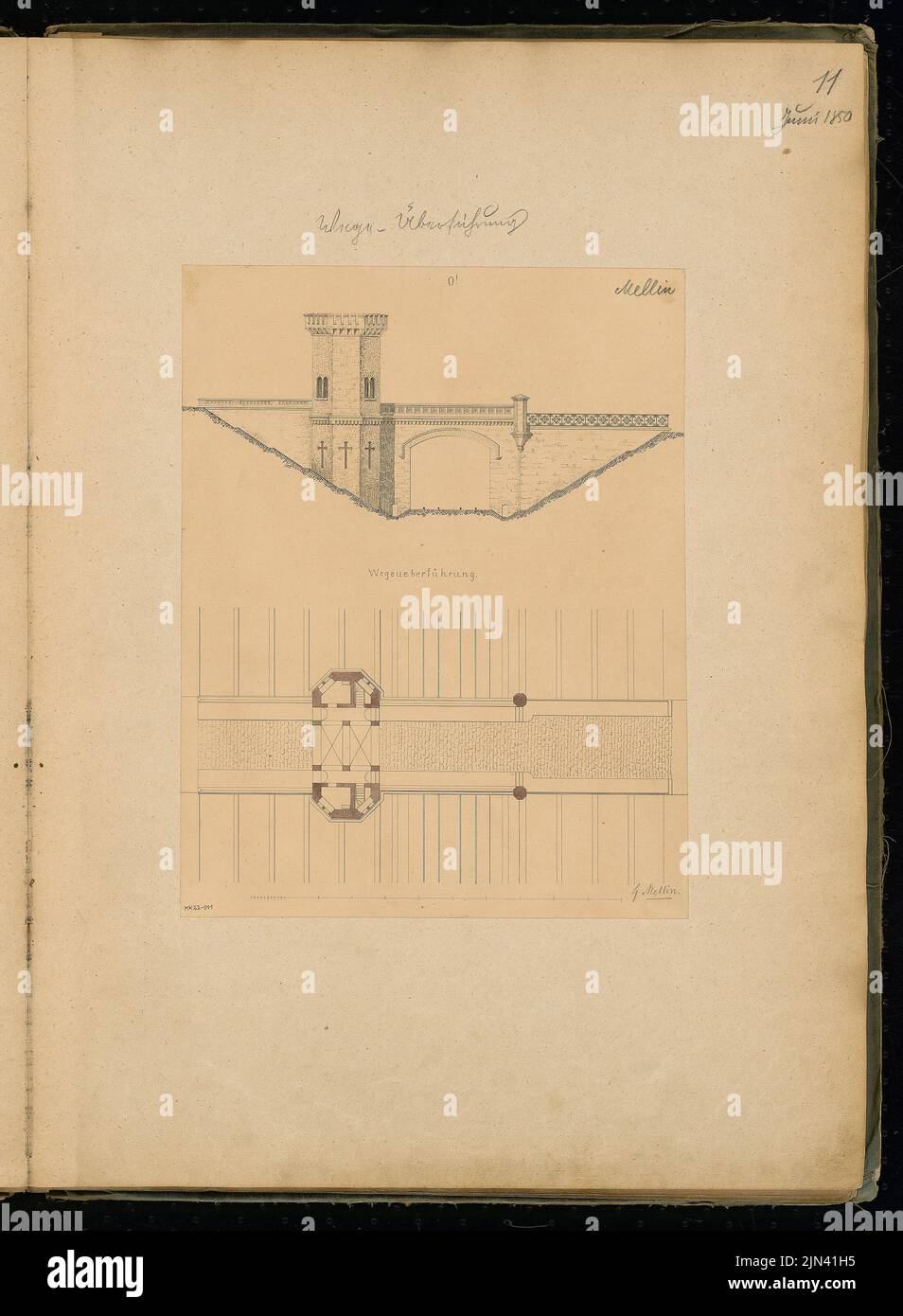 Gustav Mellin (1826-1884): Transfer. Monatliches Gewinnspiel im Juli 1850 Stockfoto