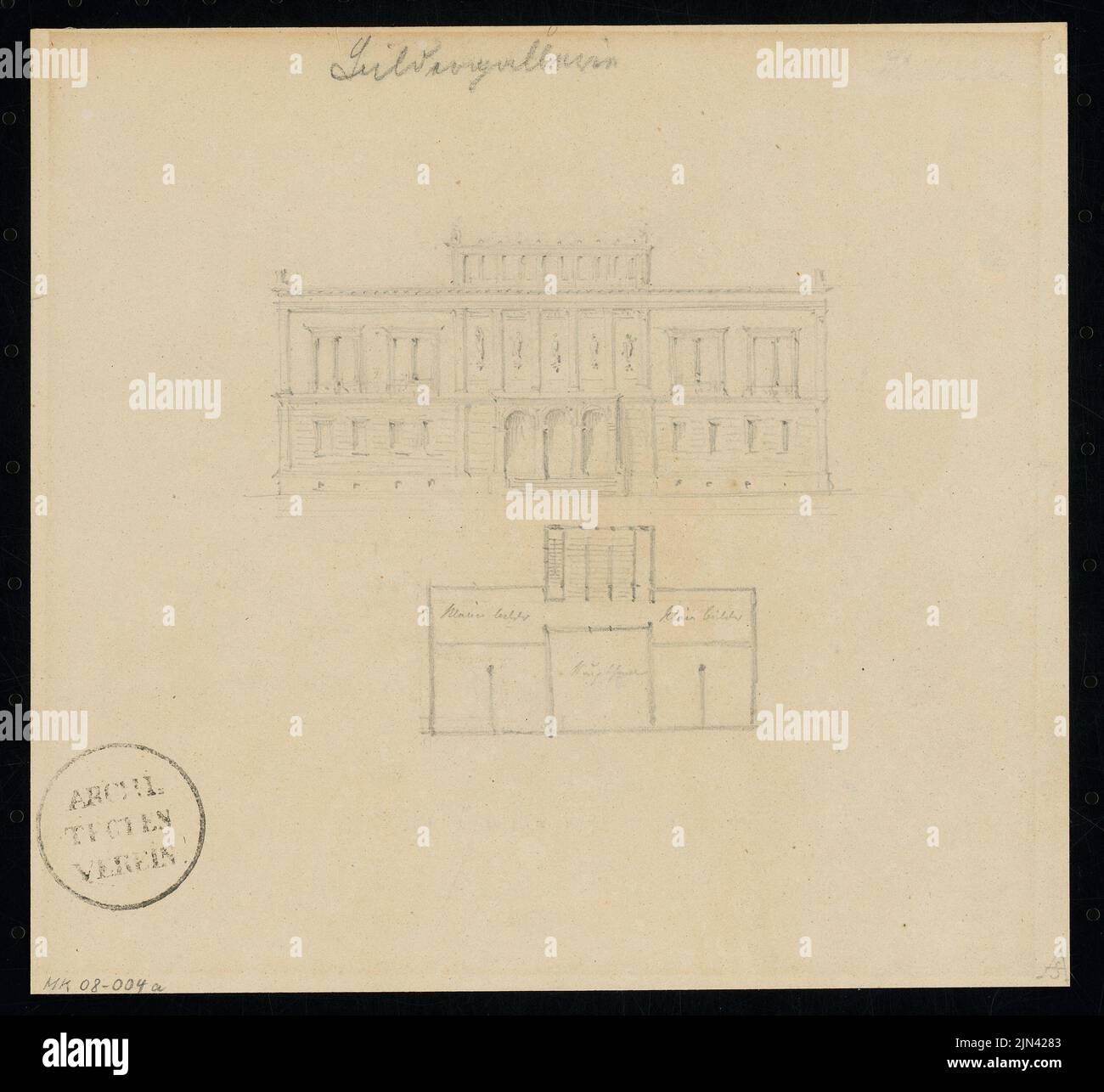 Friedrich August Stüler (1800-1865): Bildergalerie. Monatliches Gewinnspiel im Februar 1833 Stockfoto