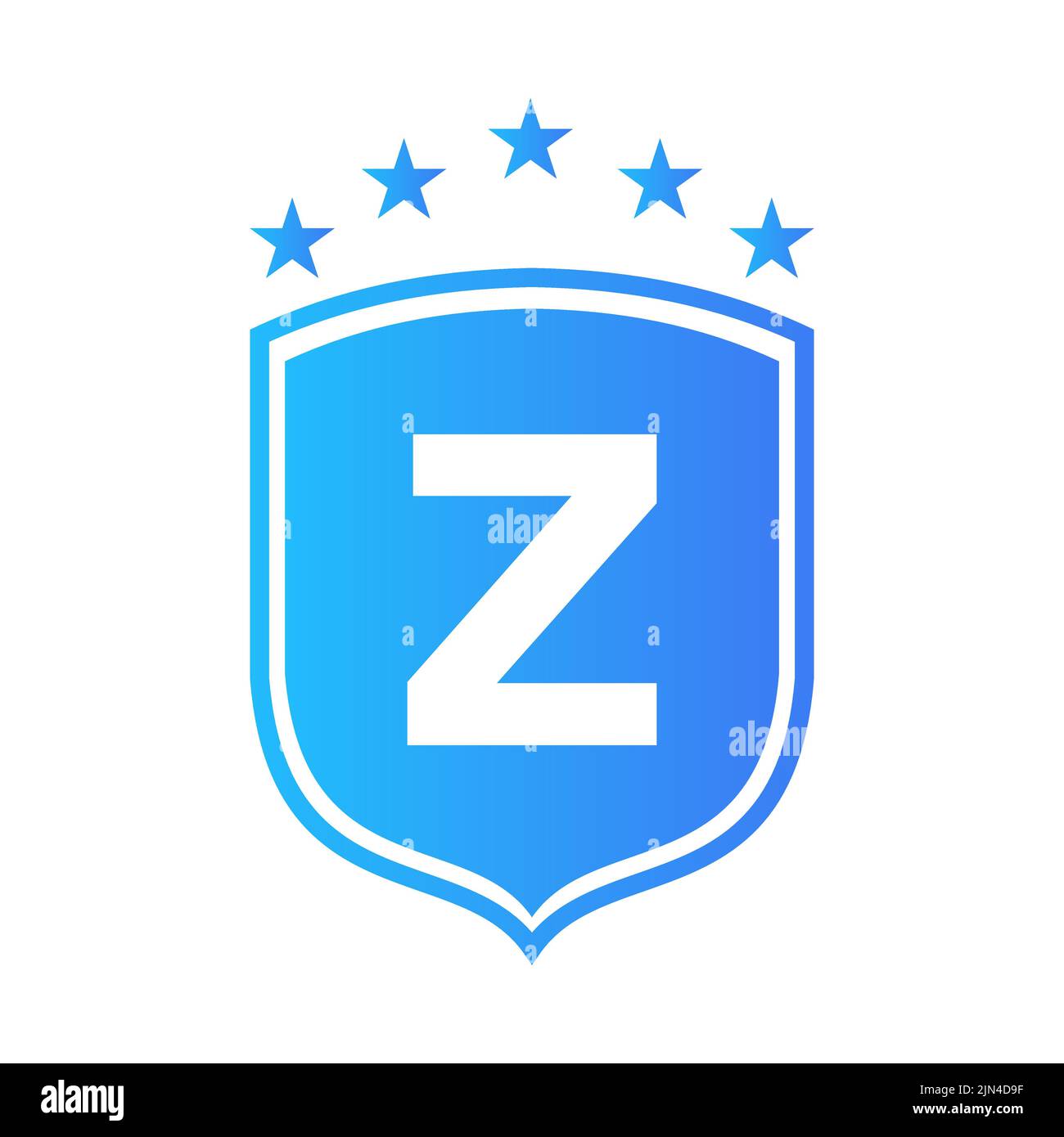 Schild-Logo auf Buchstabe Z-Vektor. Buchstabe Z Schild Sicherheit Logo Schutz Symbol Vektor Zeichen Design Stock Vektor