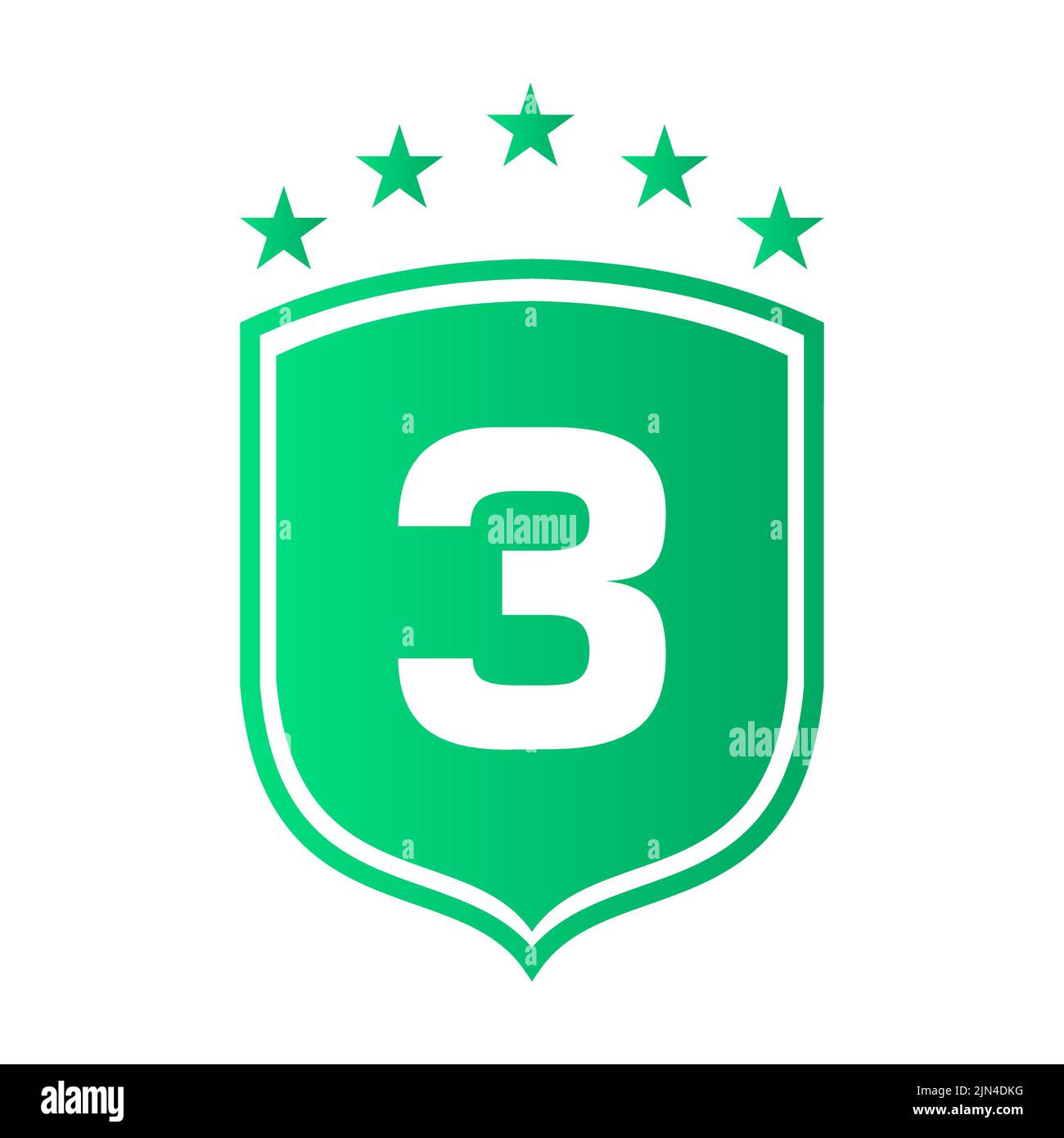 Schild-Logo Auf Brief 3 Vektor. Letter 3 Schild Sicherheit Logo Schutz Symbol Vektor Zeichen Design Stock Vektor