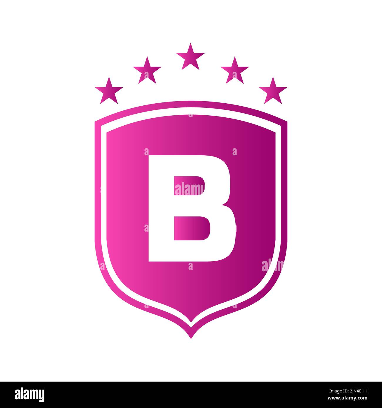 Schild-Logo auf Buchstabe B-Vektor. Buchstabe B Schild Sicherheit Logo Schutz Symbol Vektor Zeichen Design Stock Vektor