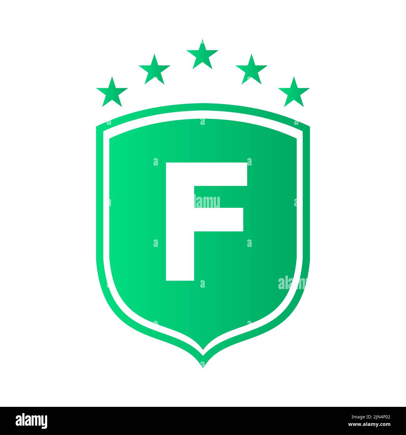 Schild-Logo auf dem Buchstaben F-Vektor. Buchstabe F Schild Sicherheit Logo Schutz Symbol Vektor Zeichen Design Stock Vektor