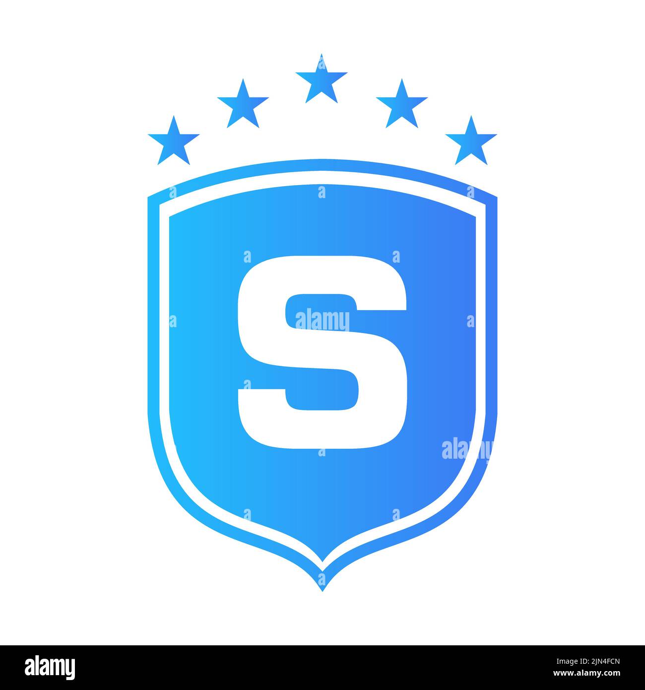 Schild-Logo auf dem Buchstaben S-Vektor. Buchstabe S Schild Sicherheit Logo Schutz Symbol Vektor Zeichen Design Stock Vektor