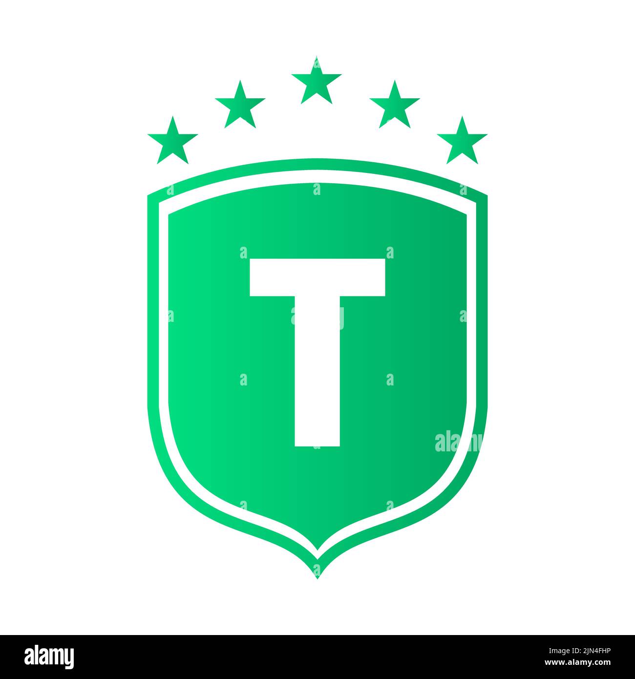 Schild-Logo auf Buchstabe T-Vektor. Buchstabe T Schild Sicherheit Logo Schutz Symbol Vektor Zeichen Design Stock Vektor