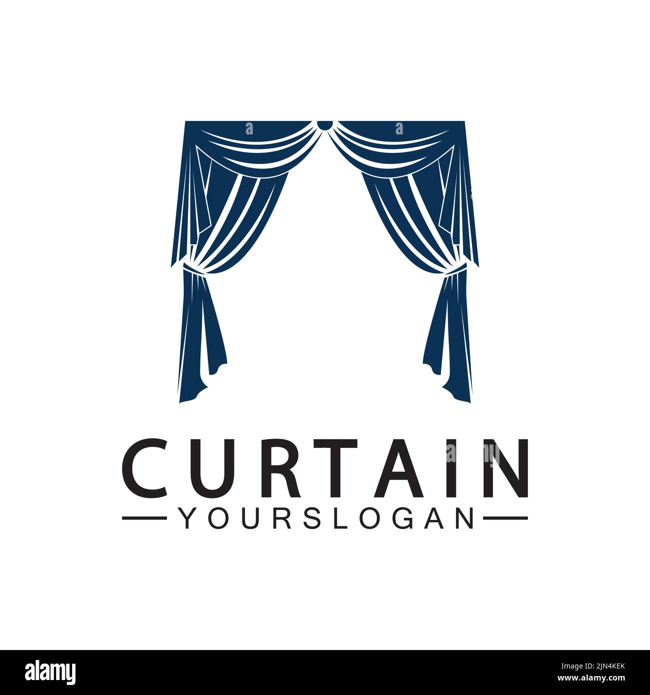 Vorhang Logo Vektor Illustration Design Vorlage Stock Vektor