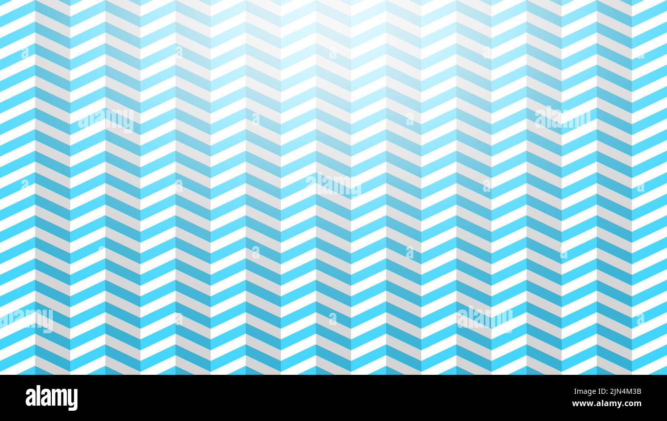 Geometrische, grafische und schräge hellblaue Linien auf Weiß mit 3D und Lichteffekt. Abstrakter Musterhintergrund in 4K Auflösung. Stockfoto