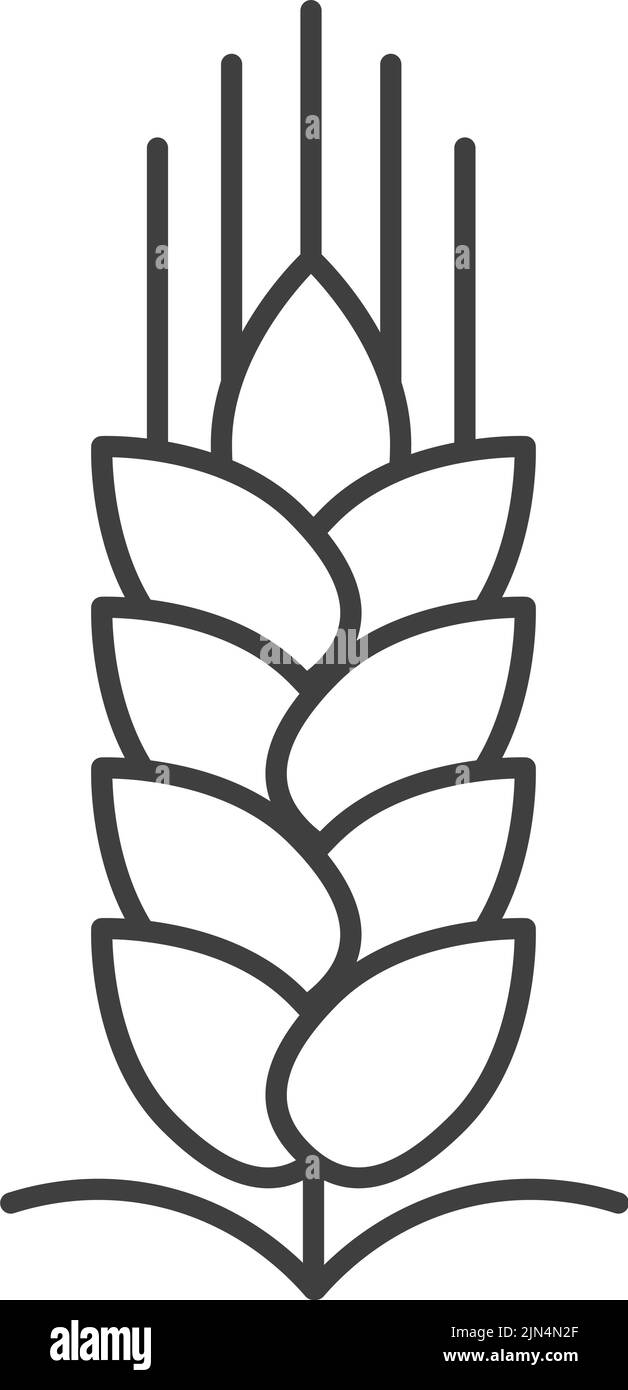 Logo für die Zubereitung von Backzutaten, Weizenspikelet Stock Vektor