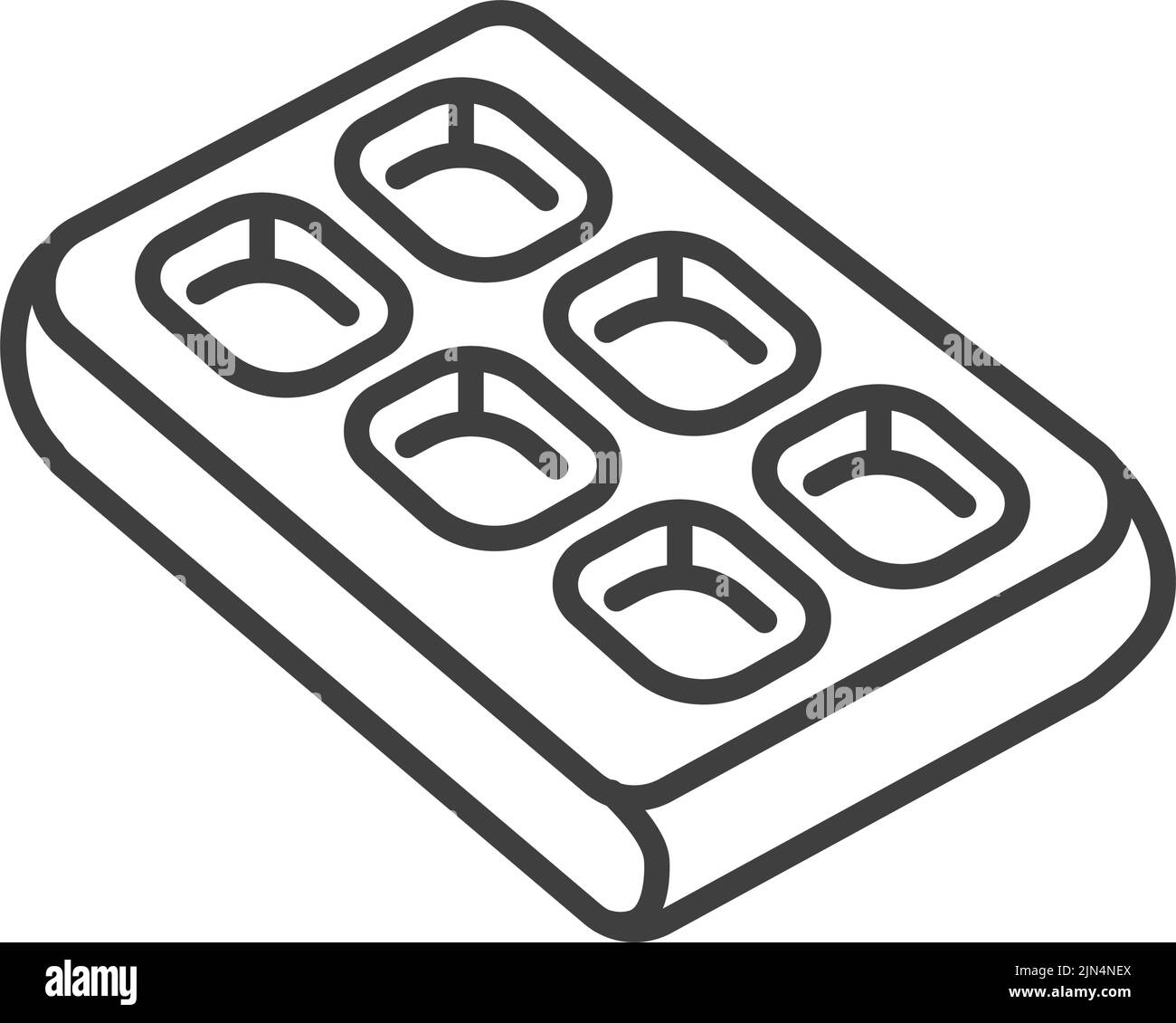 Bäckereisortiment, knusprige Waffelmahlzeiten Stock Vektor
