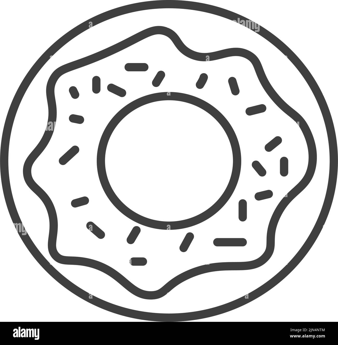 Donut Dessert, leckere Backwaren und Produkte Stock Vektor