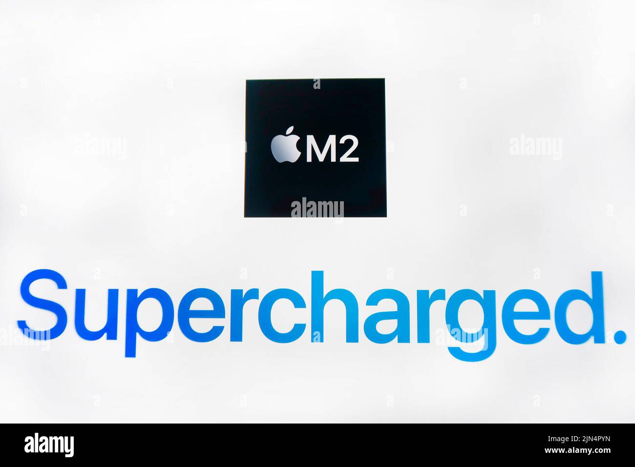 Apple m2-System auf einem Chip (SoC) Stockfoto