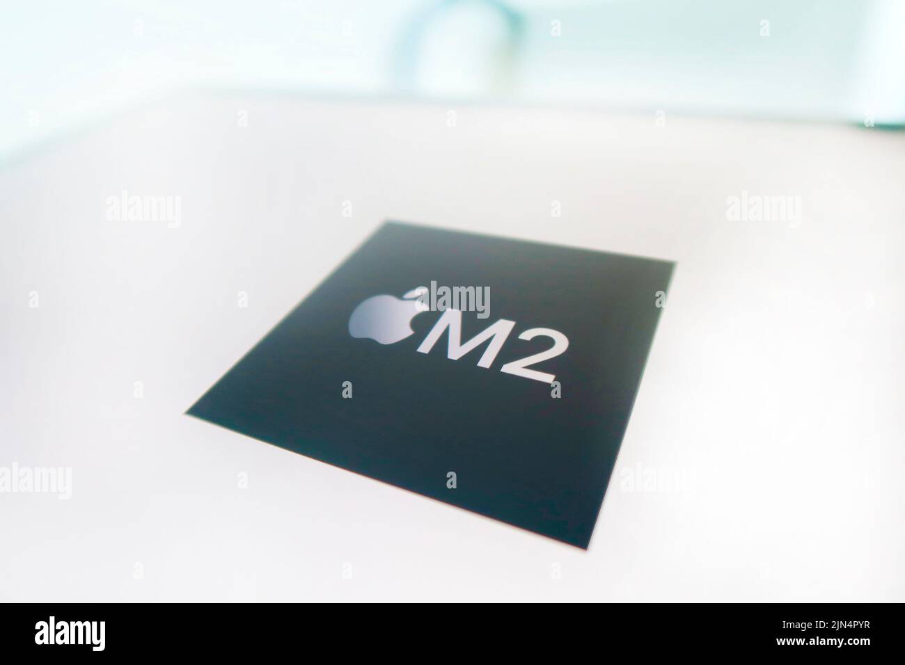 Apple m2-System auf einem Chip (SoC) Stockfoto