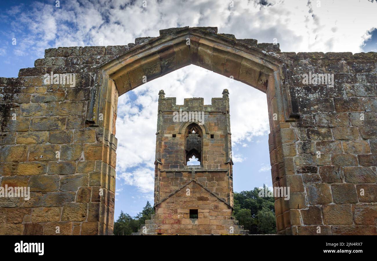 14. Century Priory Ruins, Grace Mount, County Durham Stockfoto