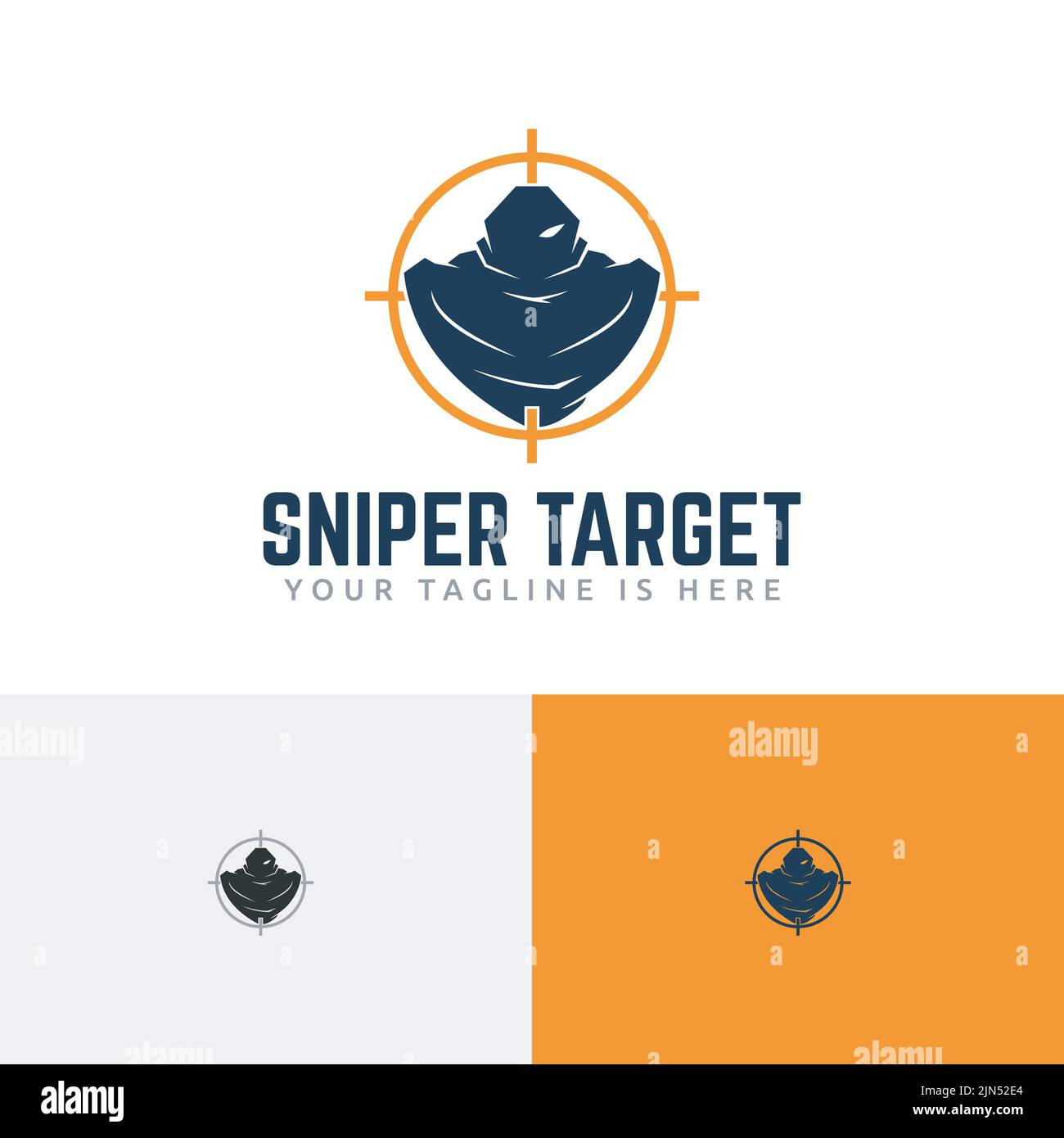 Sniper Cloak Target Circle Hunter War Game Logo Stock Vektor