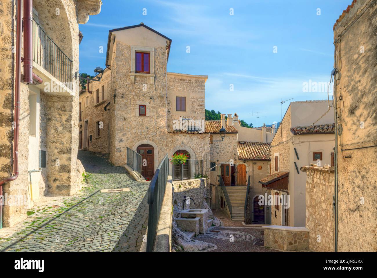 Castel del Monte, L'Aquila, Abruzzen, Italien Stockfoto