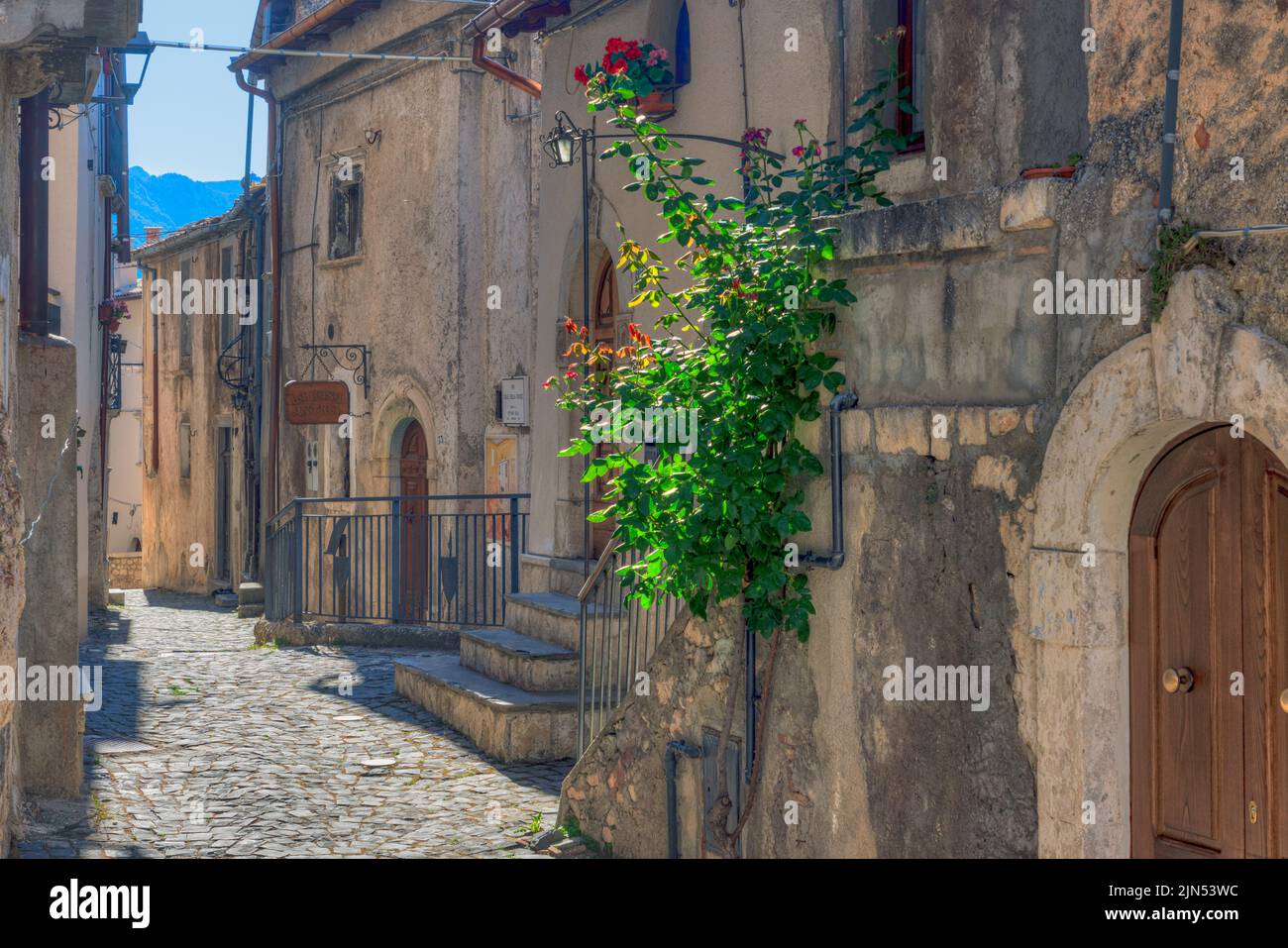 Castel del Monte, L'Aquila, Abruzzen, Italien Stockfoto