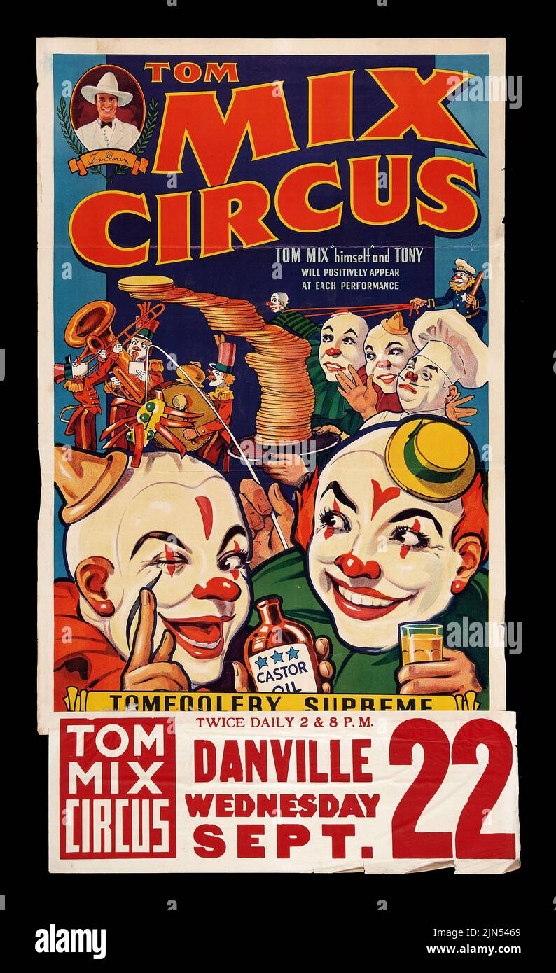 Tom Mix Circus Poster (Tom Mix Circus, 1937). Vintage-Poster Stockfoto