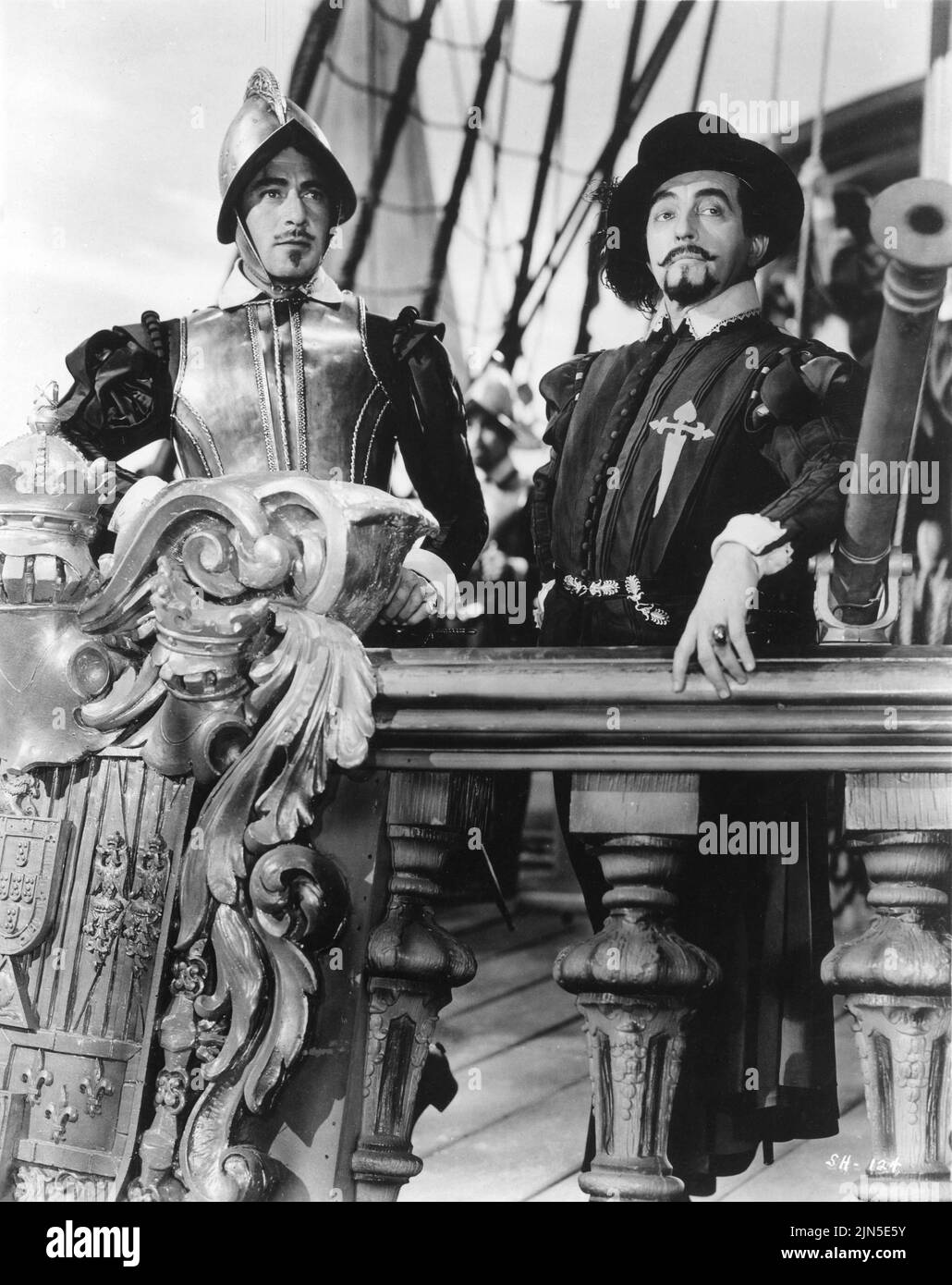 GILBERT ROLAND und CLAUDE RAINS in THE SEA HAWK 1940 Regisseur MICHAEL CURTIZ Musik Erich Wolfgang Korngold Warner Bros. Stockfoto