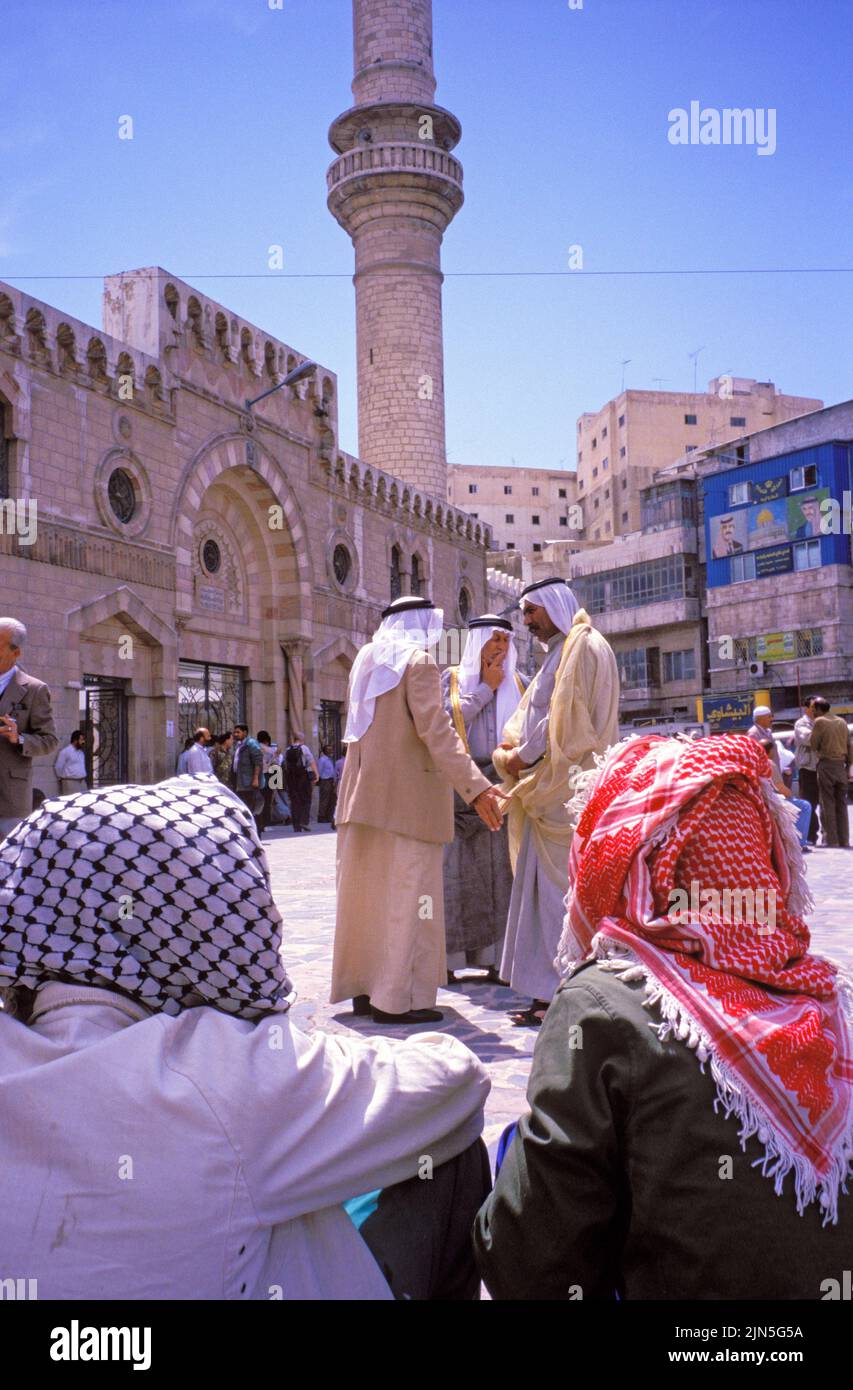 Jordanien, Amman, Al Hussein Moschee Stockfoto