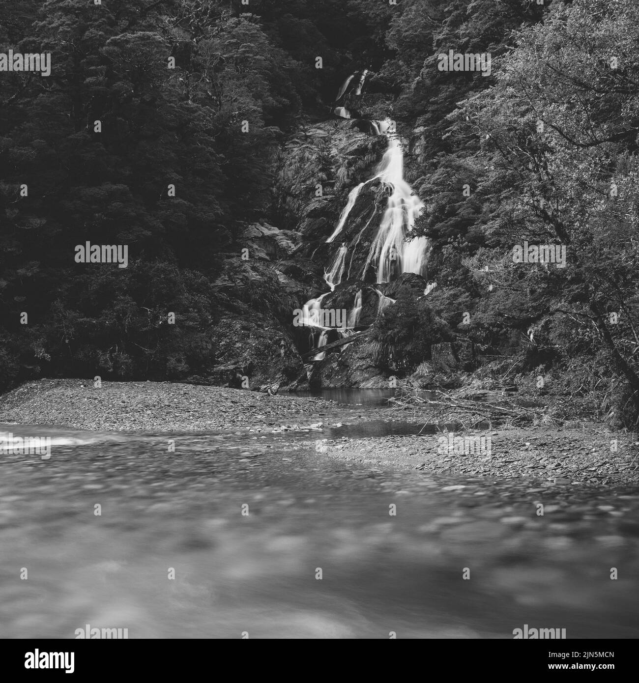 Fantnail Falls, Mt Aspiring National Park, Neuseeland Stockfoto