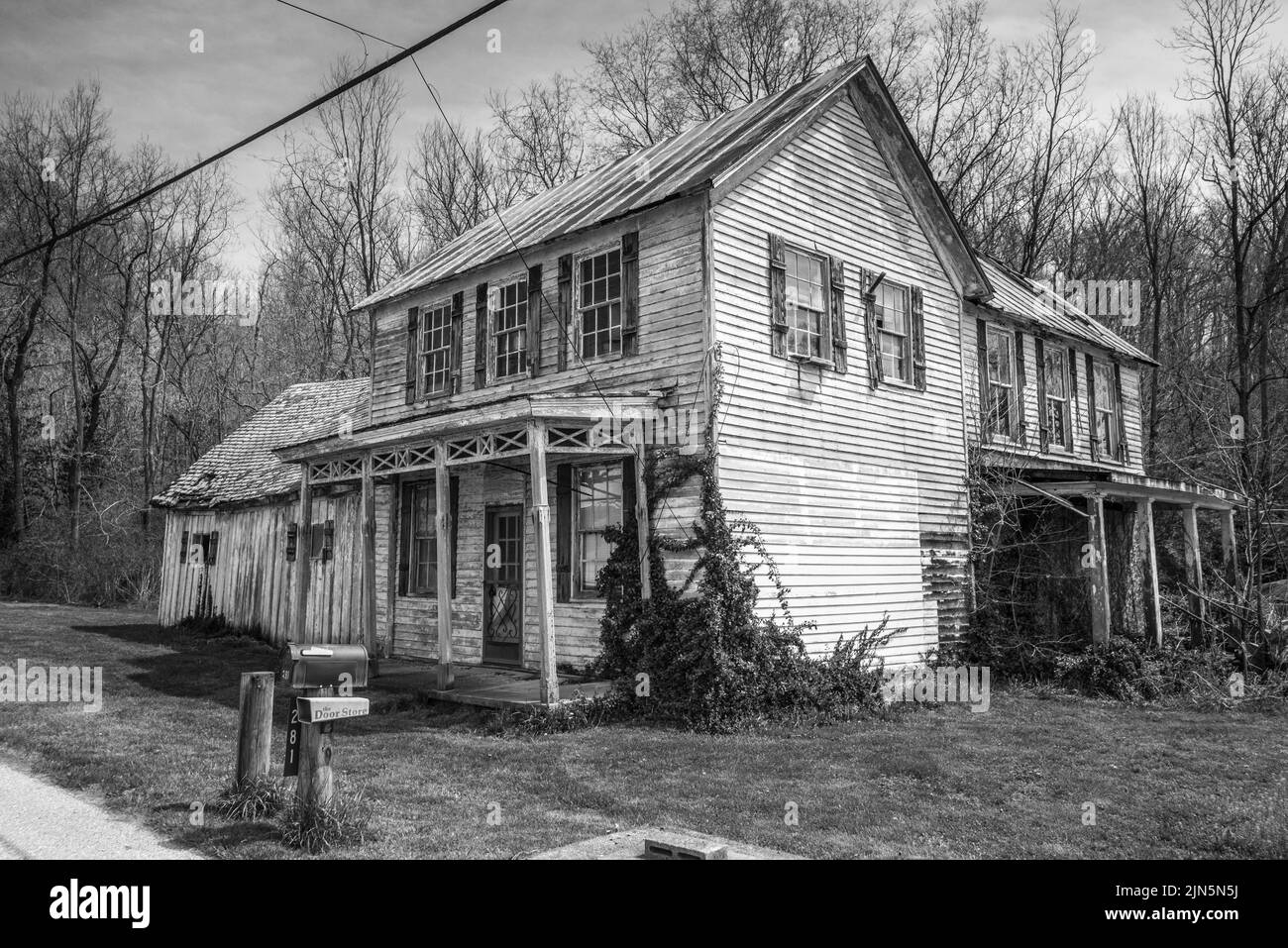 Old Rural Home - Ohio River Valley Stockfoto