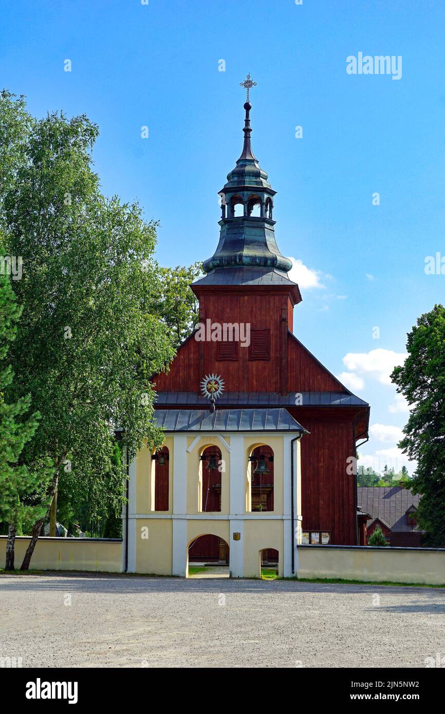 Kirche St. Stnislavus der Bischof in Goreko Koscielne, Roztocze Nationalpark, Polen Stockfoto