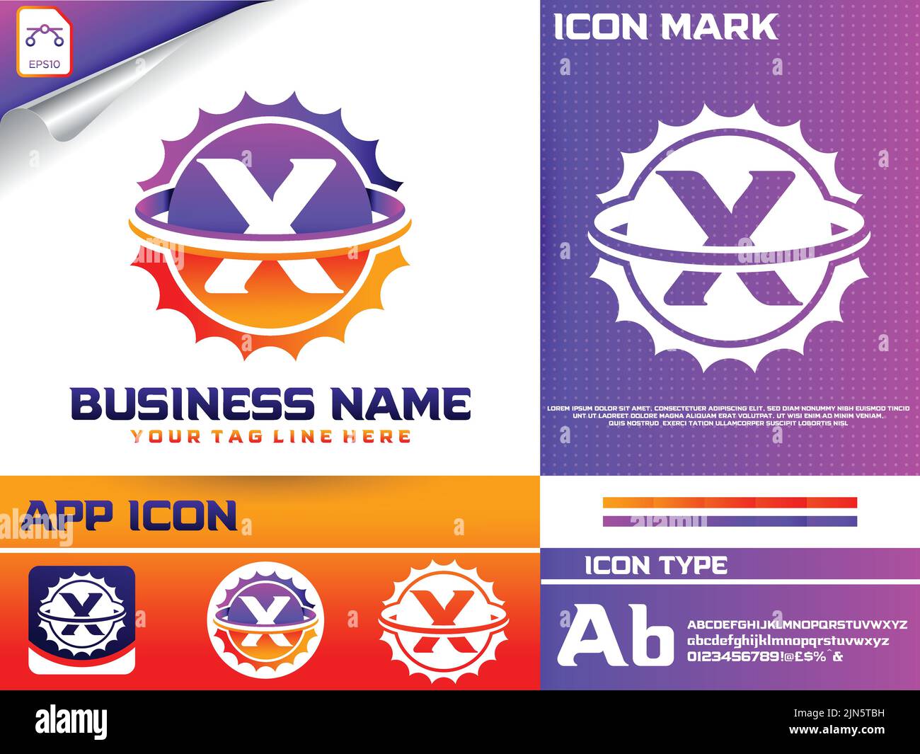 Automobile Buchstaben x Logo-Design in Getriebeform Stock Vektor