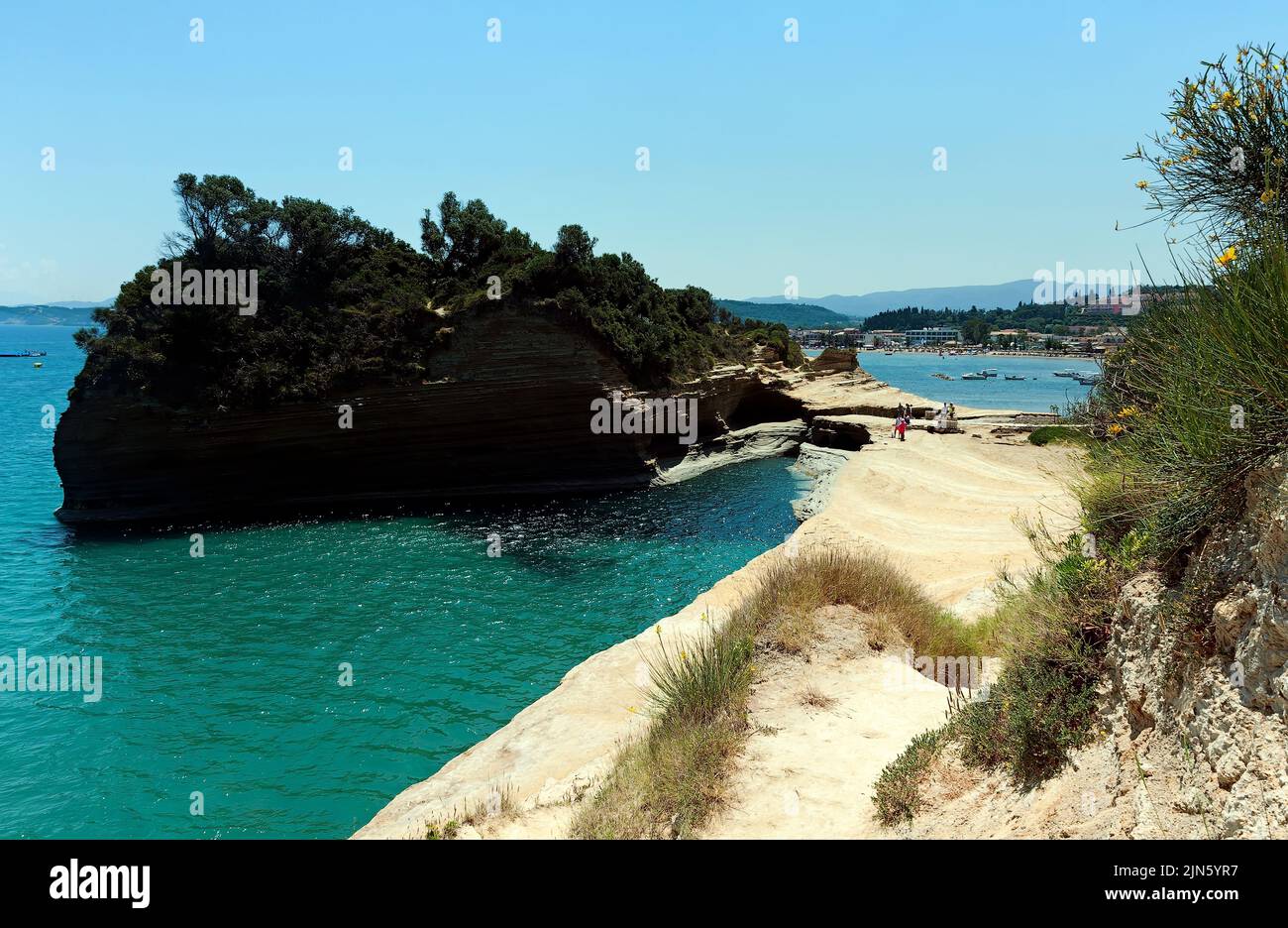 Canal D'Amour, Sidari Landschaft auf der Insel Korfu in Griechenland Stockfoto