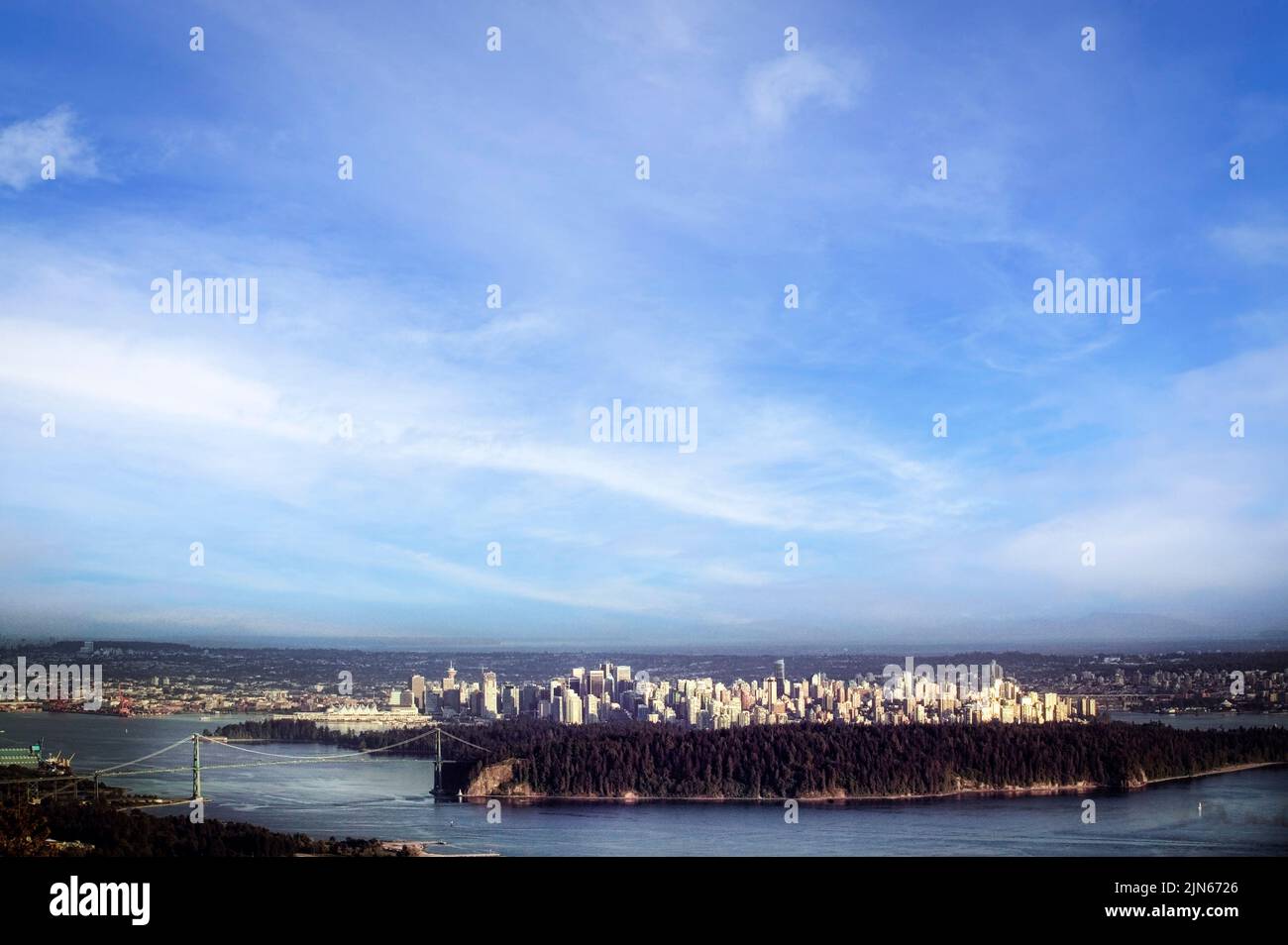 Die Skyline von Vancouver, British Columbia. Stockfoto