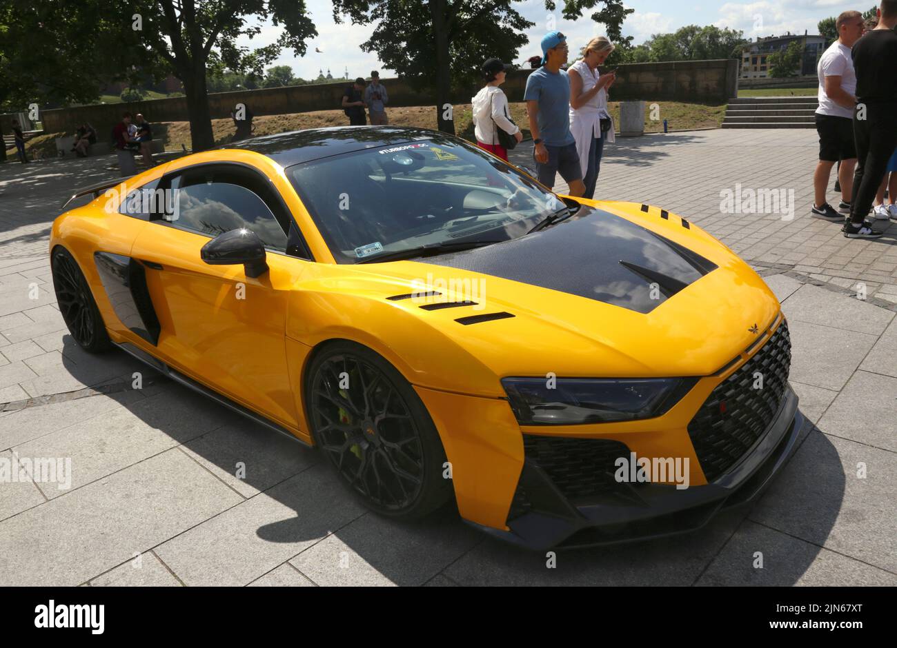 Krakau. Krakau. Polen. Audi R8 B3Tour Luxus-Sportwagen. Stockfoto