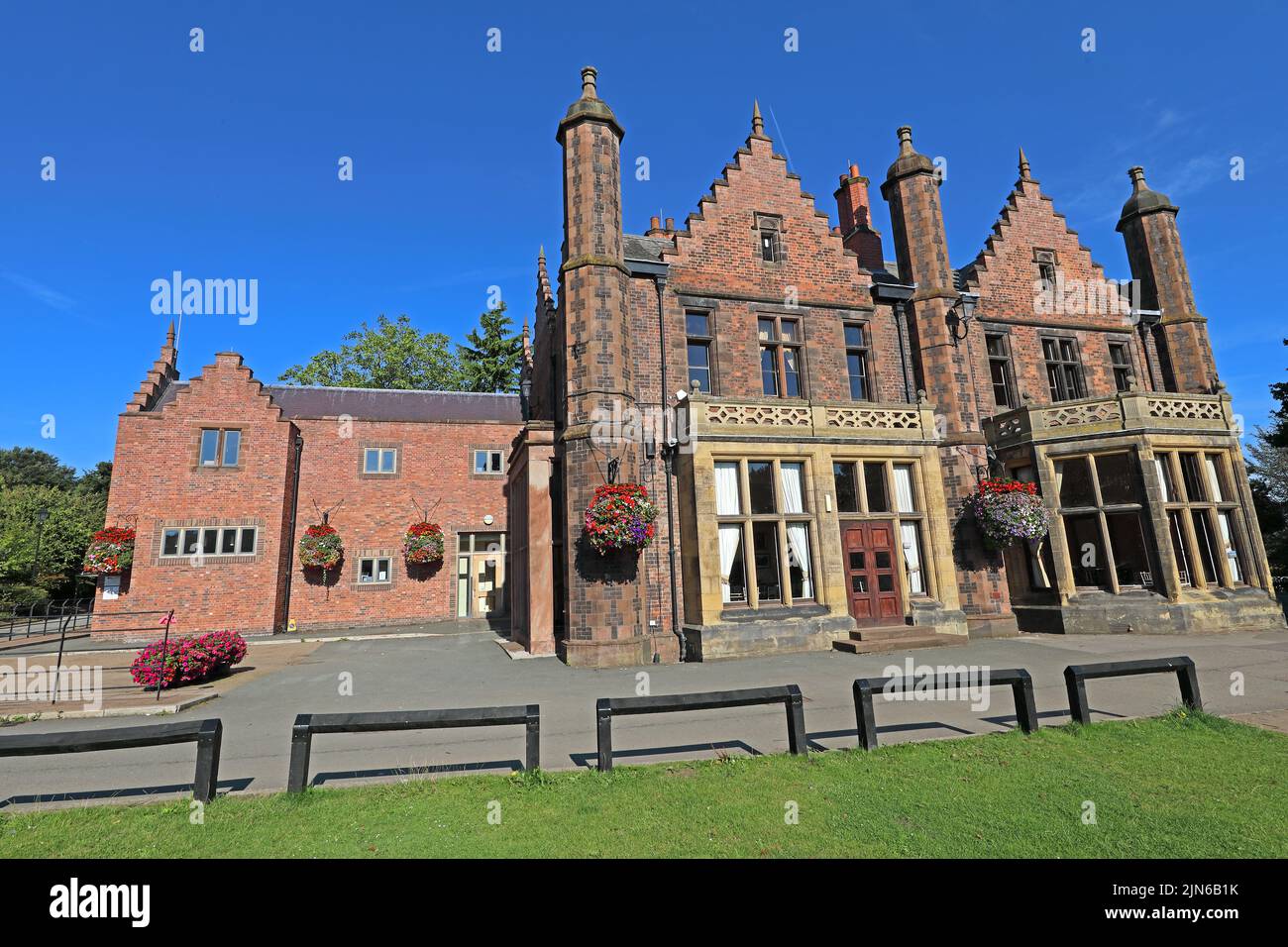 Walton Hall, Landhaus im Walton Gardens Park, Warrington, Keshire, England, Großbritannien Stockfoto