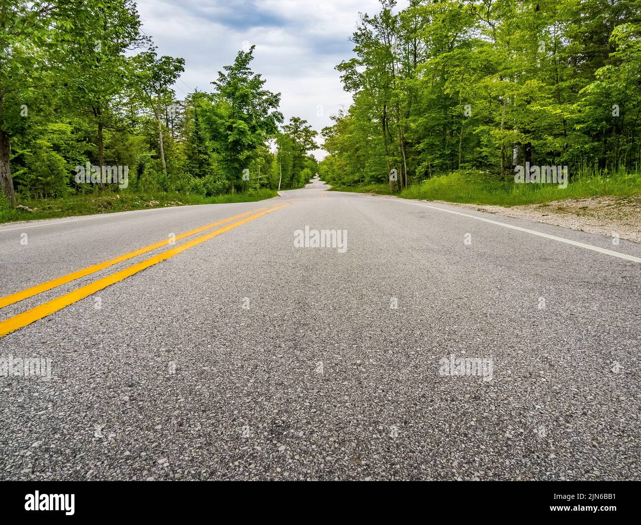 Flachansicht der Route 42 in Door County Wisconsin USA Stockfoto