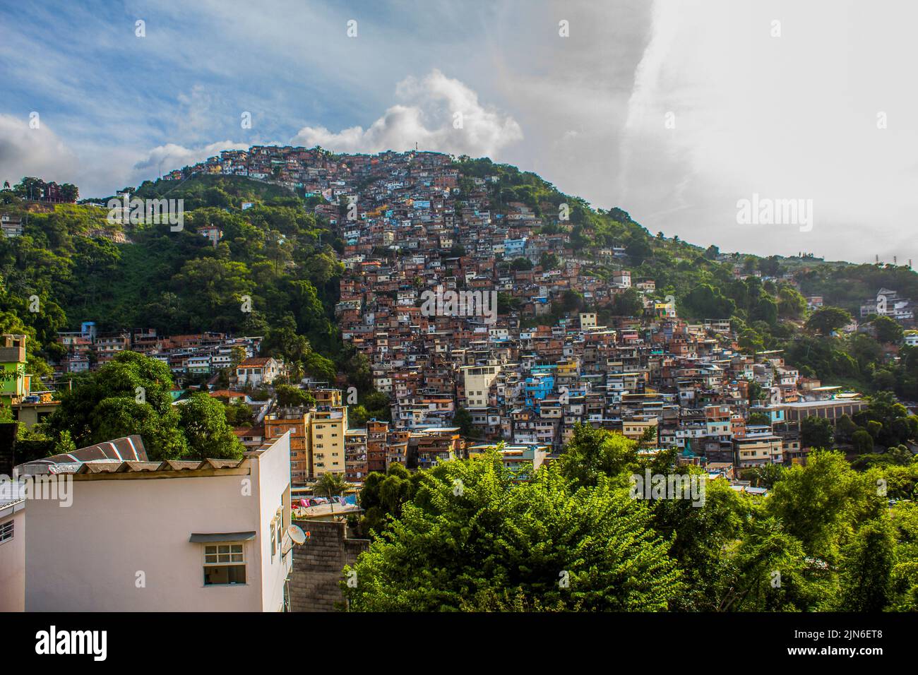 Details des Hügels der Freuden in Rio de Janeiro - brasilien Stockfoto