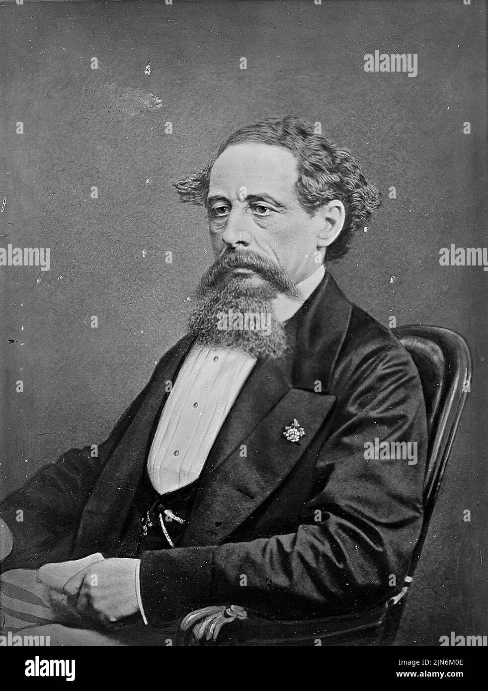 Porträt von Charles Dickens während seines USA-Besuches - Foto: Matthew Brady/Geopix Stockfoto