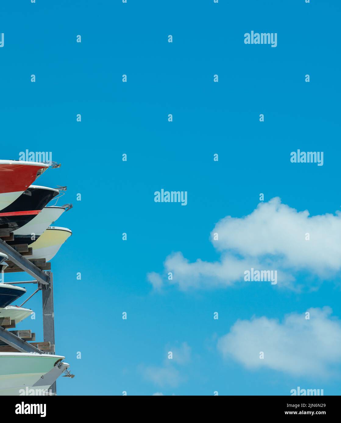 Himmelblau schöne Tagesboote Farben miami Stockfoto