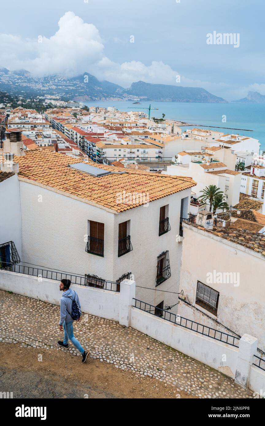 Schöne Aussicht auf Altea, Alicante Spanien Stockfoto