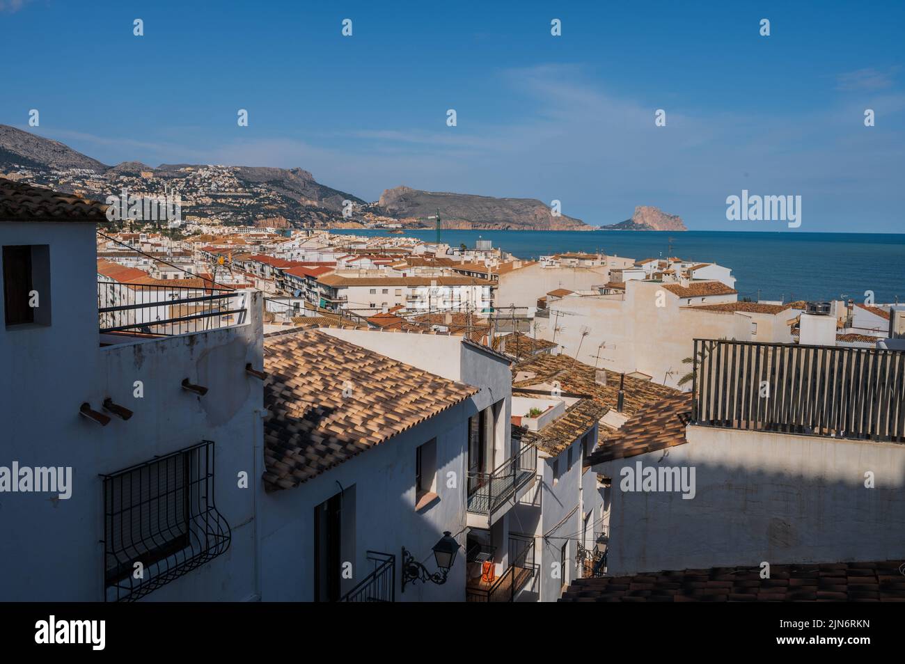Schöne Aussicht auf Altea, Alicante Spanien Stockfoto