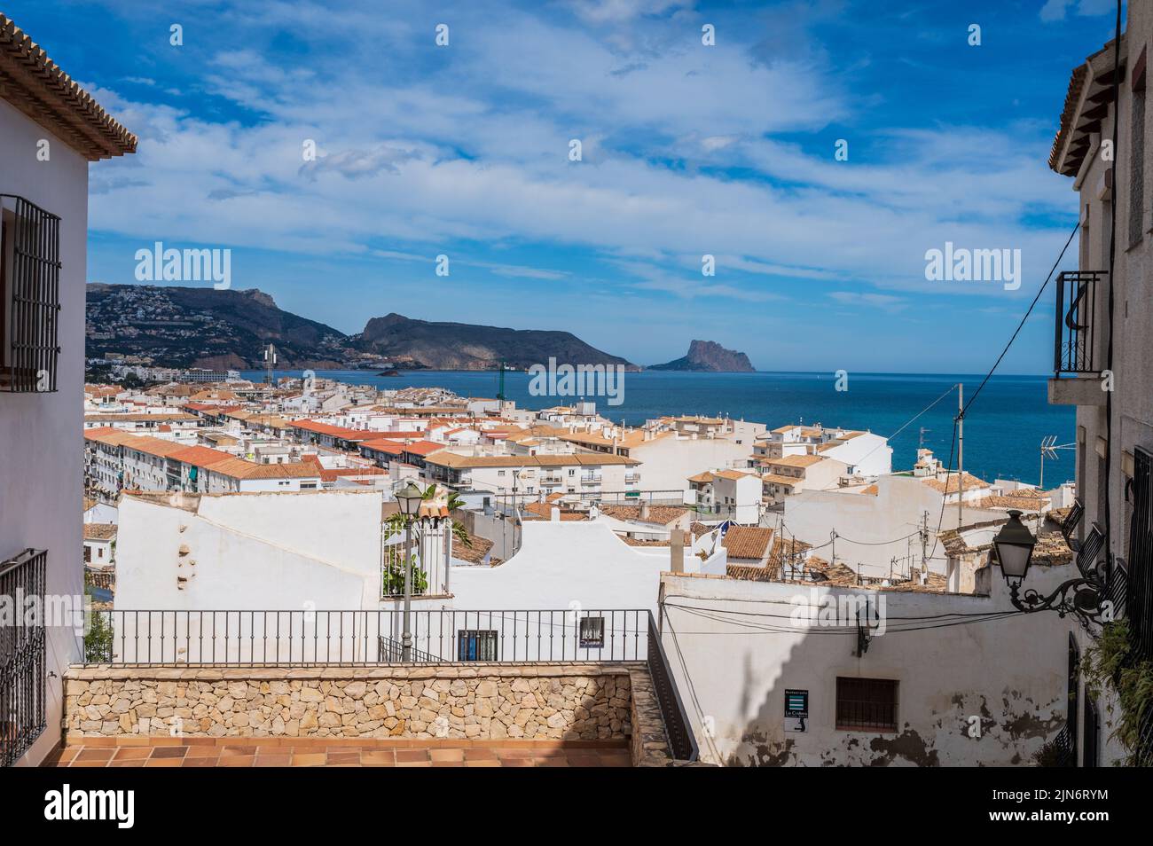 Schöne Aussicht auf Altea, Alicante Spanien Stockfoto