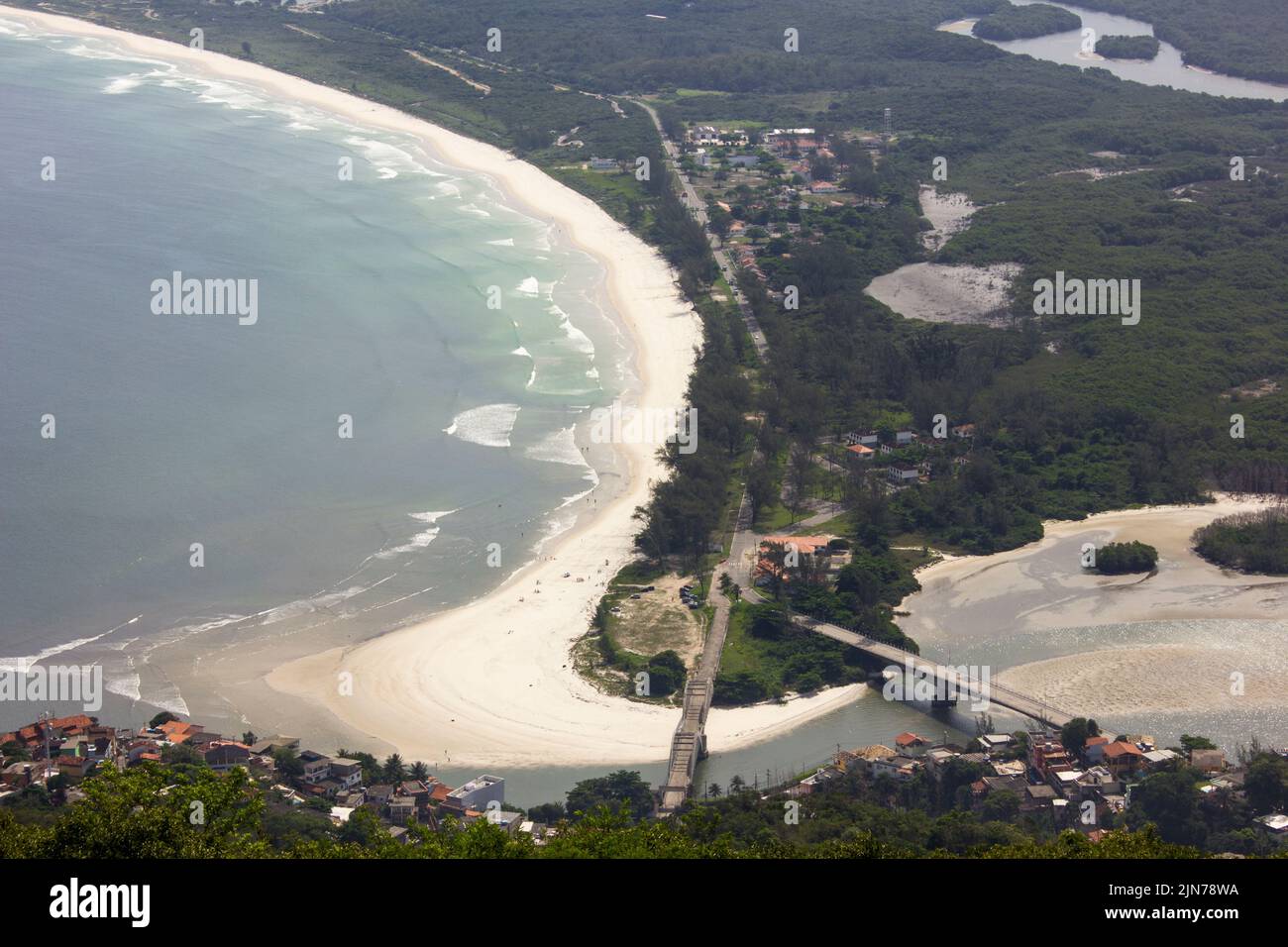 Sehen Sie sich die Telegrafensteinbahn in rio de janeiro an Stockfoto