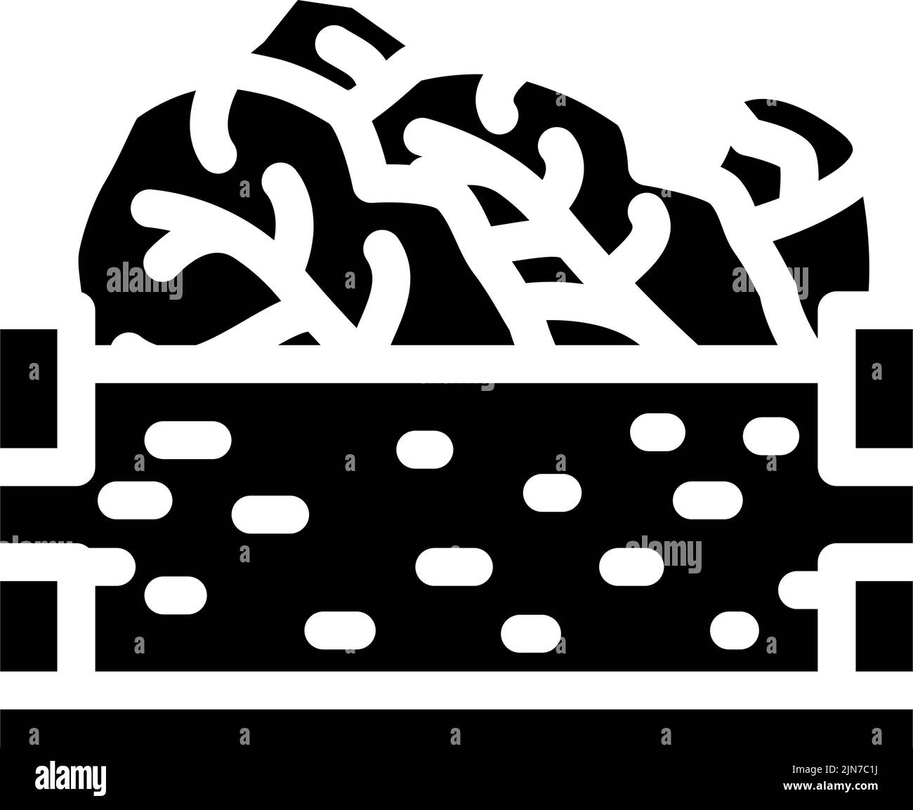 Abbildung des Symbols für Kopfsalat-Glyphen Stock Vektor