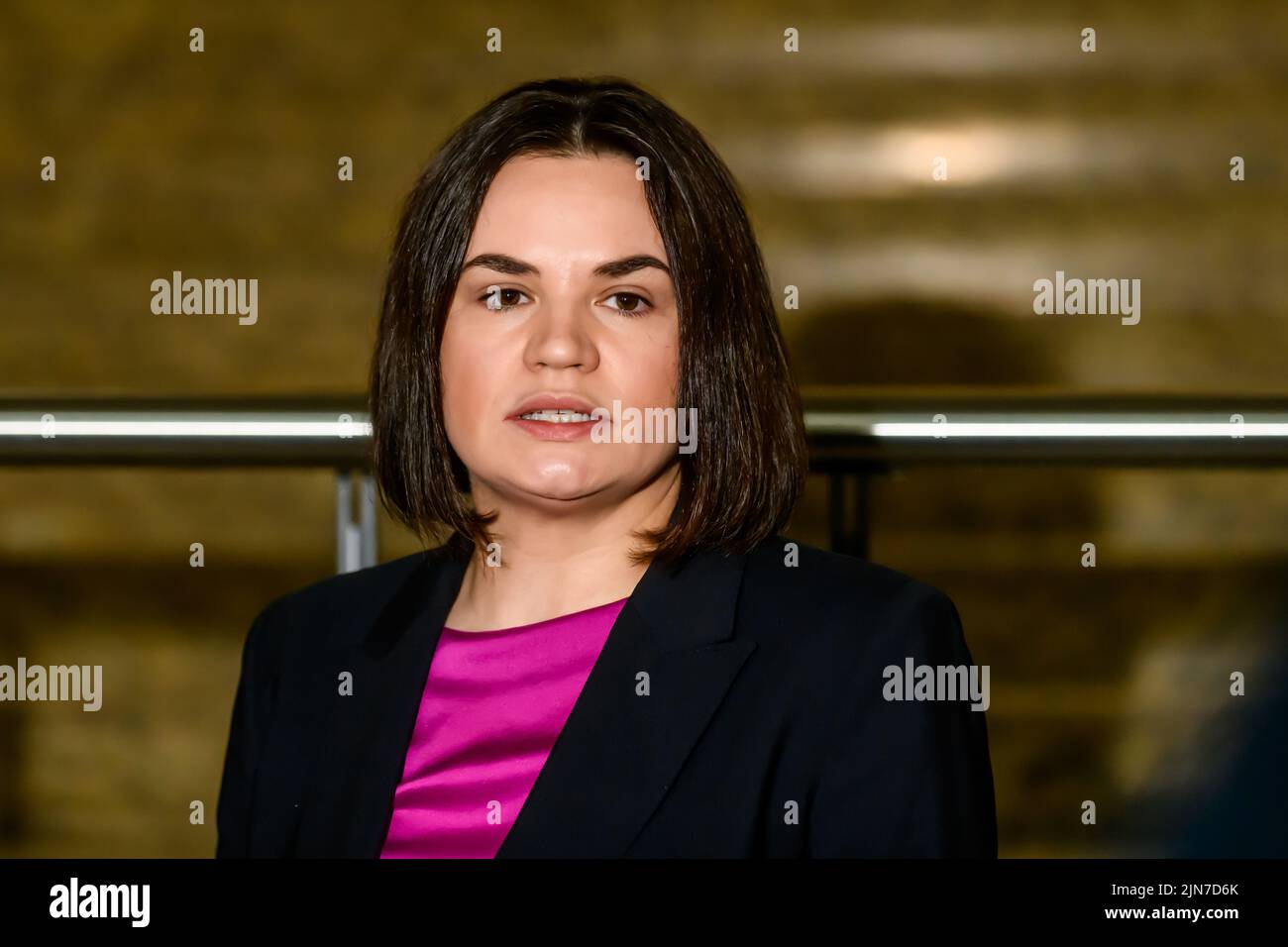 RIGA, LETTLAND. 08.. Juni 2022. Sviatlana Tsikhanouskaya, Vorsitzende der belarussischen demokratischen Bewegung im Stadtrat von Riga. Stockfoto