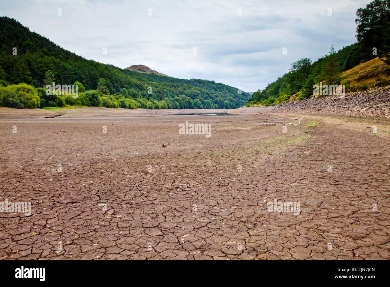 Trockene Basis am Ladybower Reservoir Stockfoto