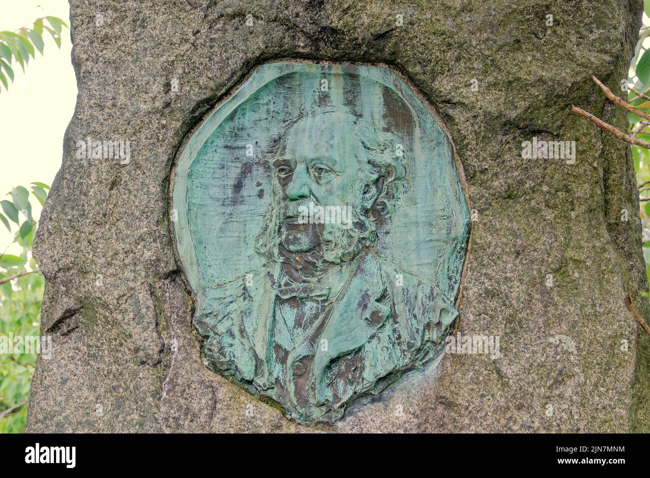 Milngavie Wasseraufbereitungswerk Milngavie, Plaque James Morris Gale Memorial Glasgow, Schottland, Stockfoto