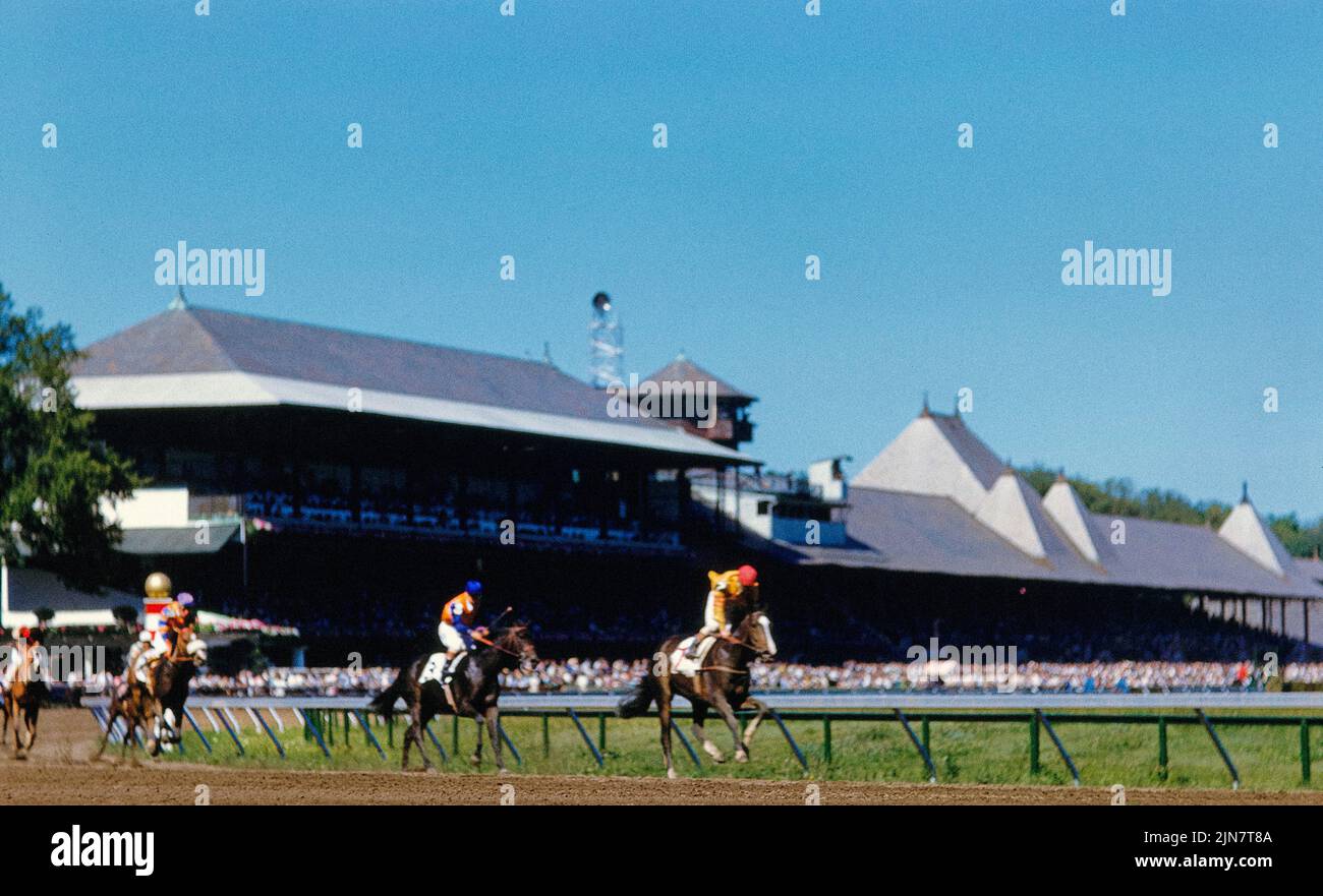 Pferderennen, Saratoga Springs, New York, USA, Toni Frisell Collection, August 1960 Stockfoto