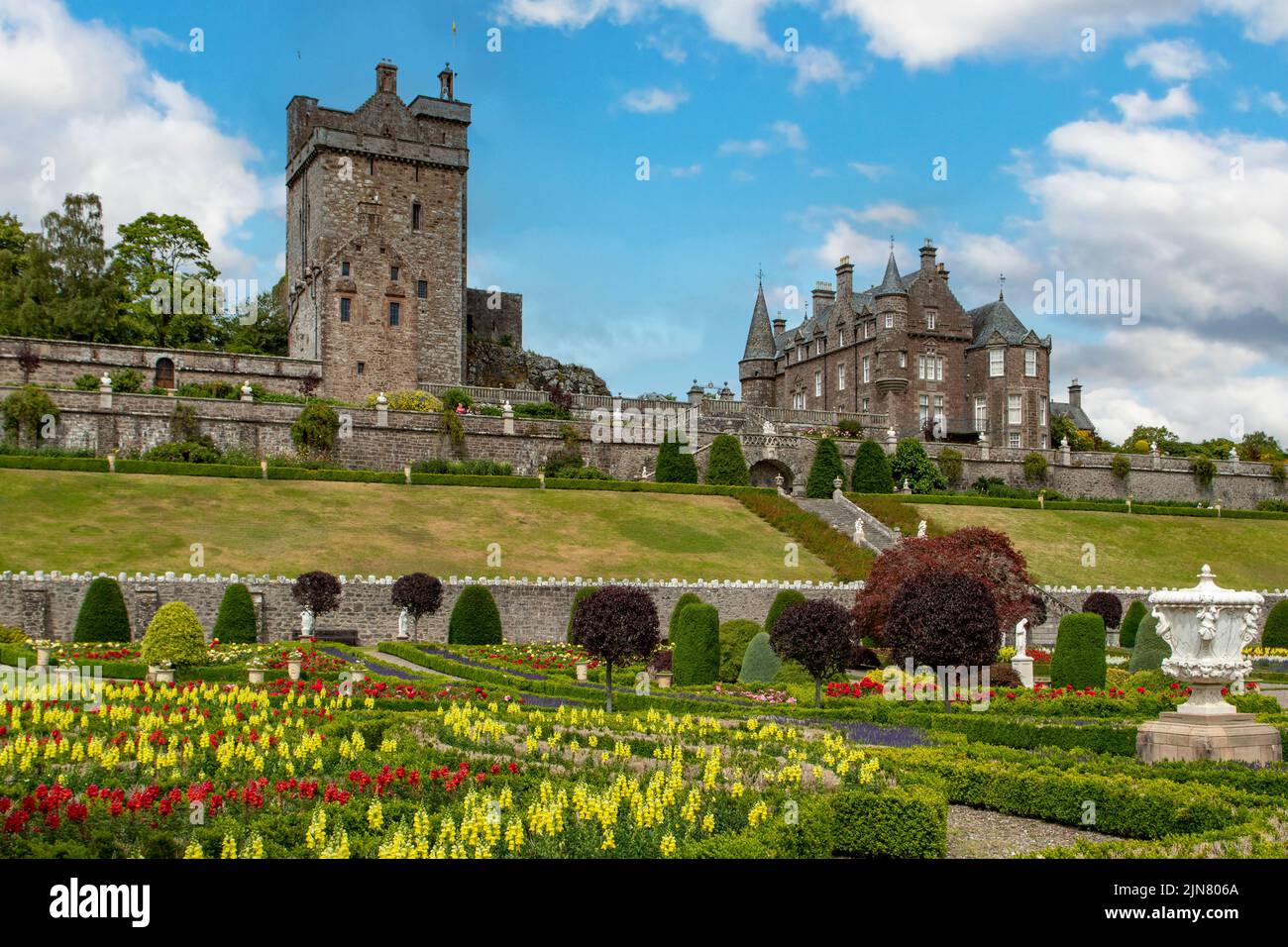 Drummond Castle and Gardens, Crieff, Perthshire, Schottland Stockfoto