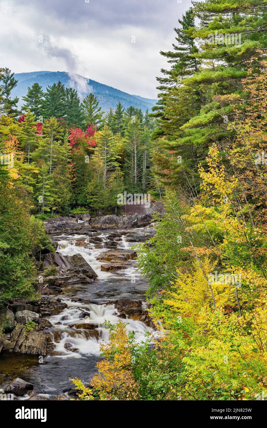 Blue Ridge Falls, The Branch River, Adirondack Park, North Hudson, Essex County, New York Stockfoto