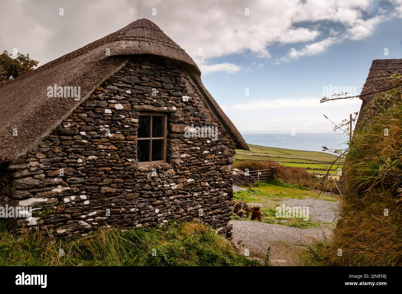 Irisches Steinhackenmuseum auf der Dingle-Halbinsel in Irland. Stockfoto