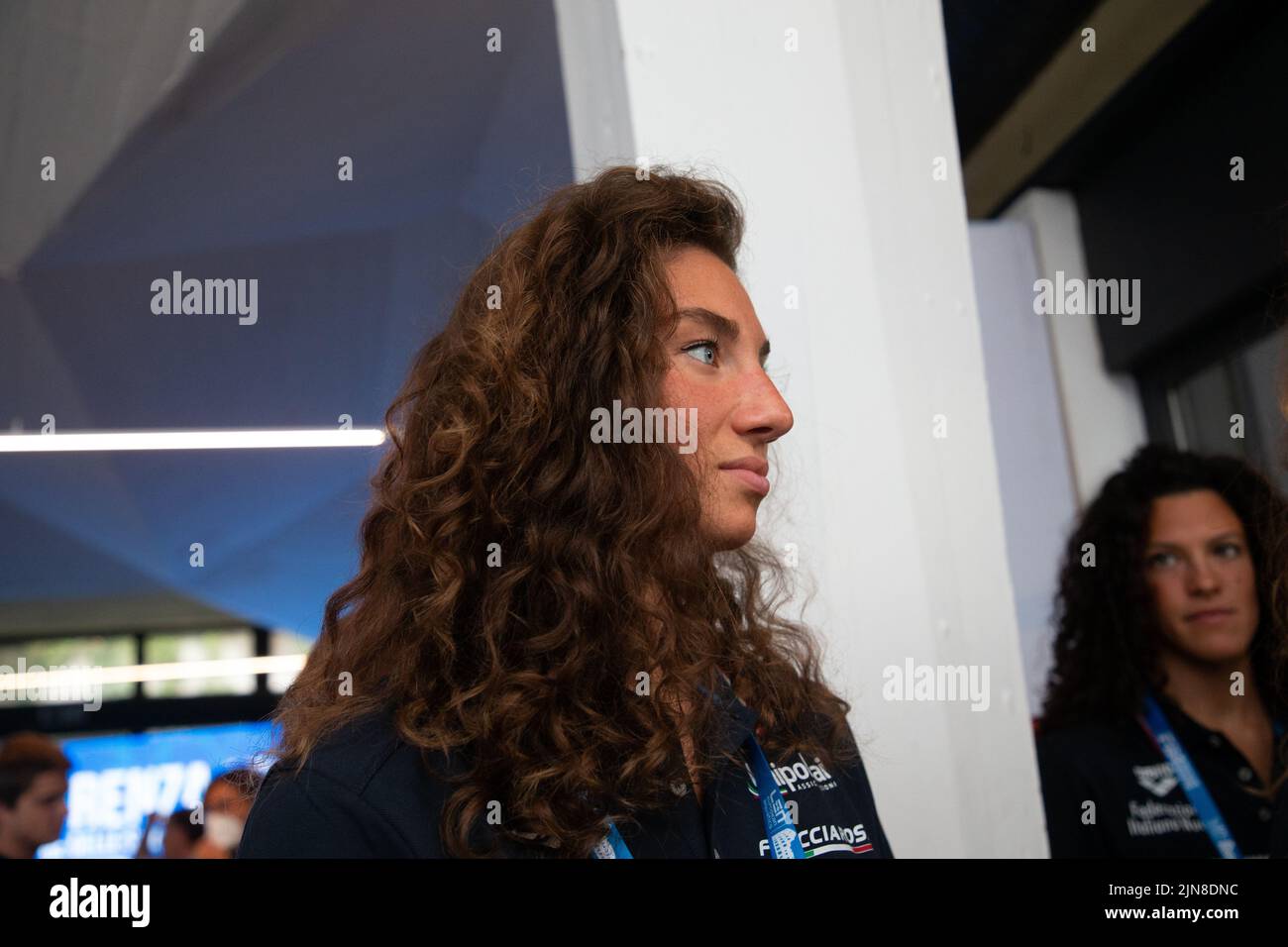 Rom, Rom, Italien. 9. August 2022. Die Konferenz der italienischen Nationalmannschaft und die Einweihung mit dem Schneiden des Bandes. (Bild: © Gabriele Pallai/Pacific Press via ZUMA Press Wire) Stockfoto